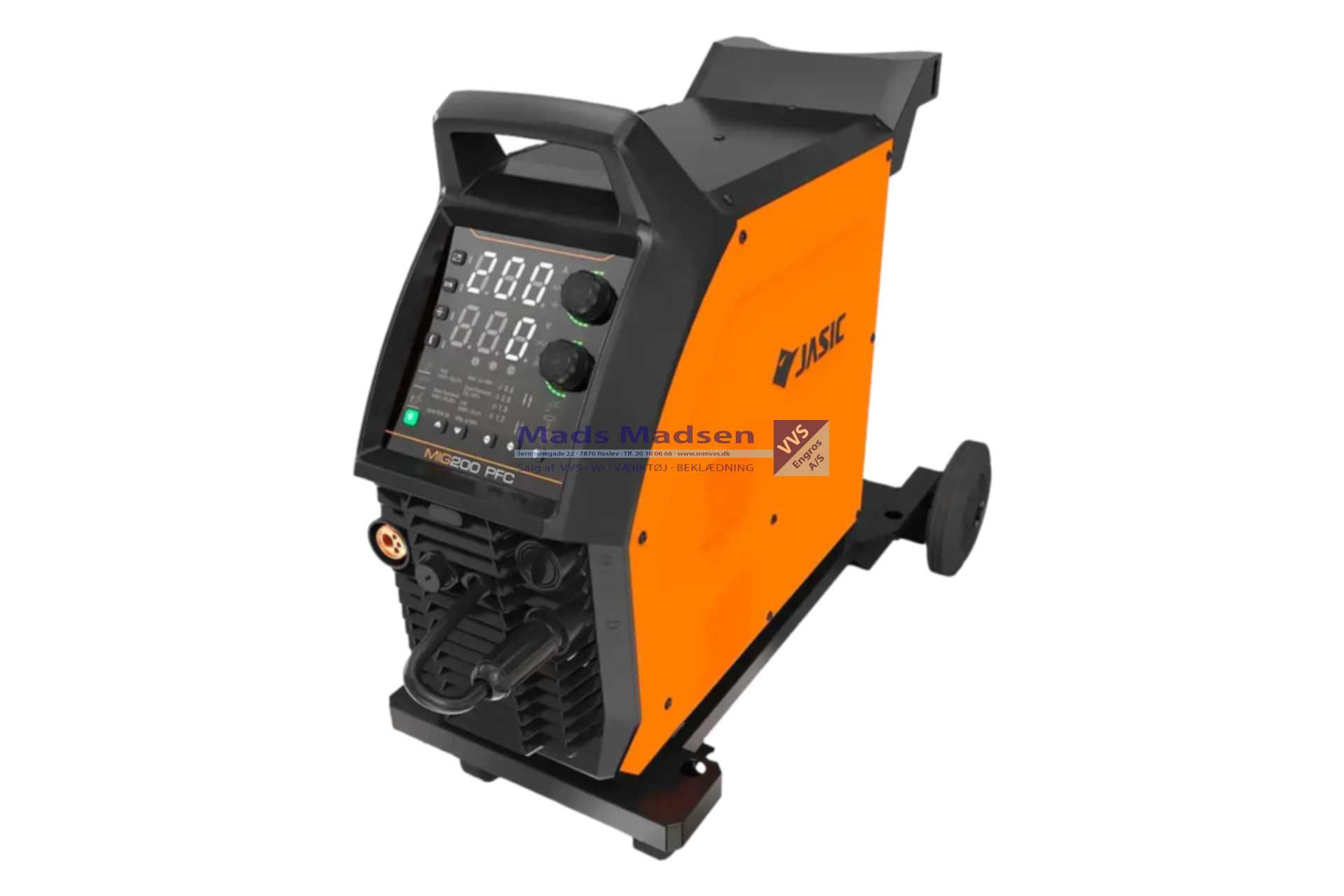 Jasic EVO MIG202C svejsemaskine M/V incl 4mtr MB25 svejseslange og 3mtr stelkabel (incl wee afgift Kr. 95) *NETTOPRIS*
