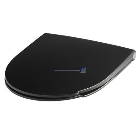 Sæde Ifø Spira Art sort m/Soft Close+QR, inkl. beslag i rustfrit stål ( S )