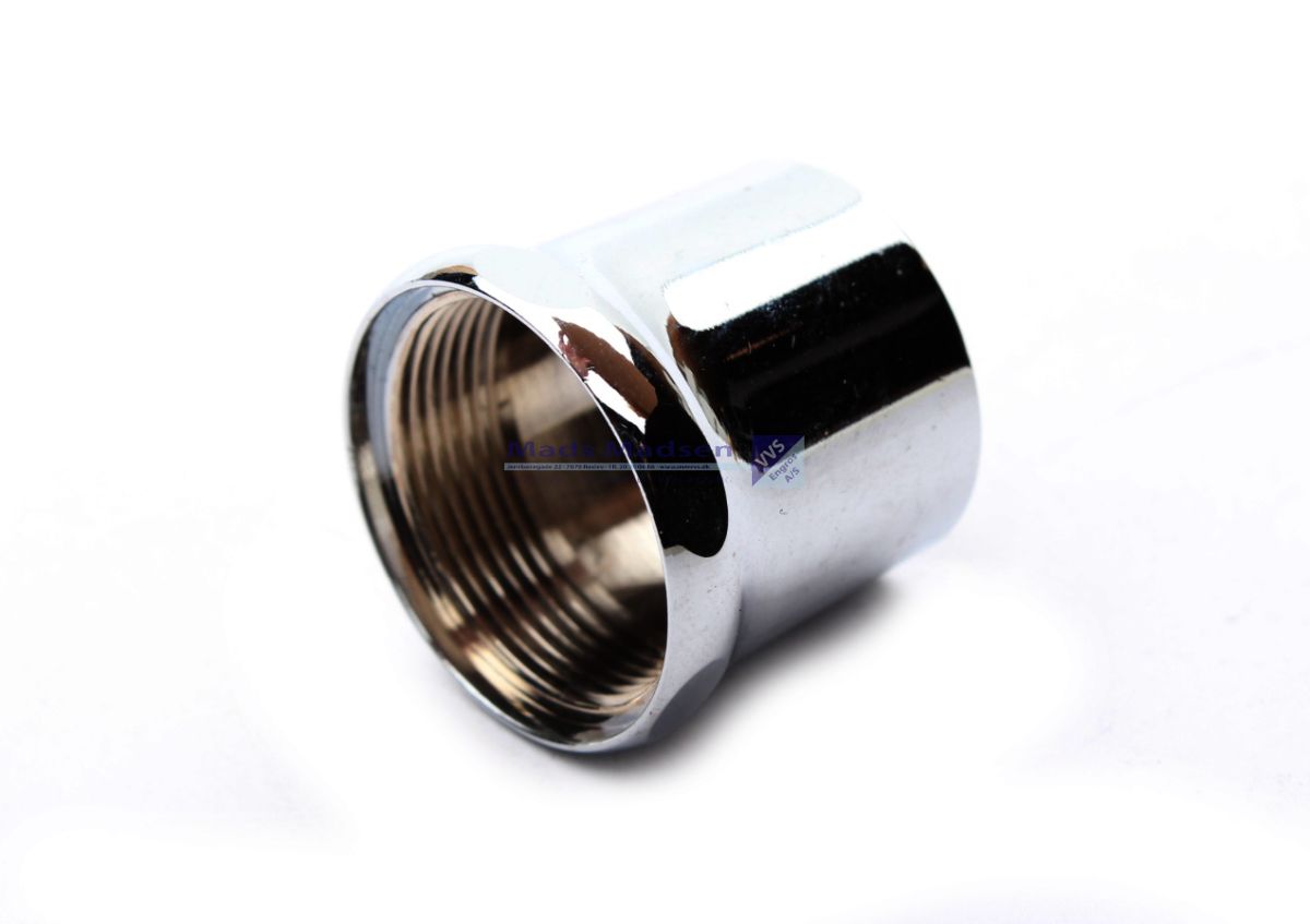 Krom kappe overdel til 3/8" spindel