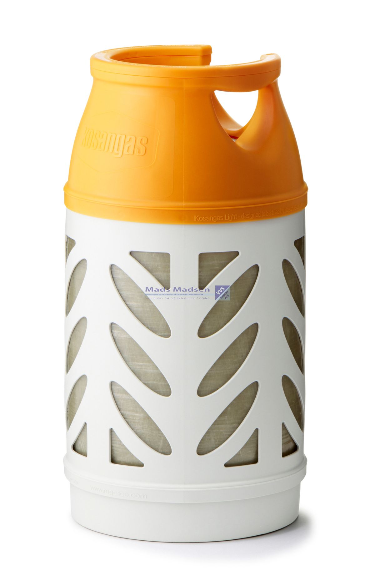 Kosangas 10 kg. LIGHT flaske (OMB.) - UN 1965 - Farekl. 2 - RØD