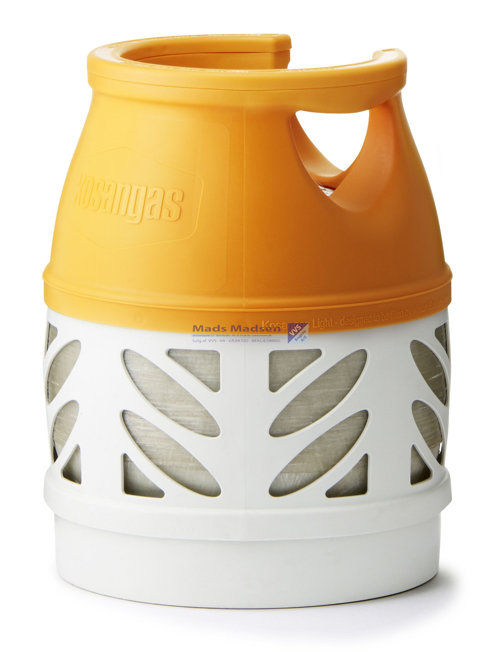 Kosangas 5 kg. LIGHT flaske (OMB.) - UN 1965 - Farekl. 2 - RØD