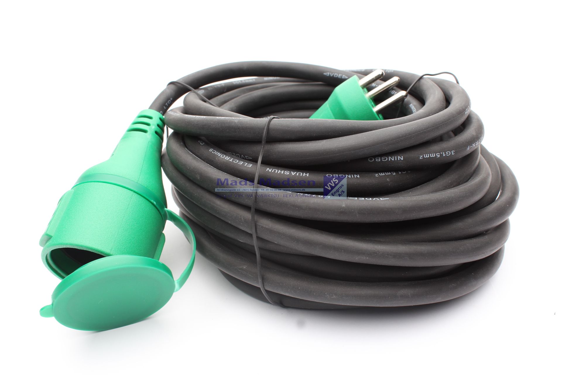 DVA Kabelsæt neopren 16A 240V m/ jord 25 mtr. 3G1,5 - 2349400