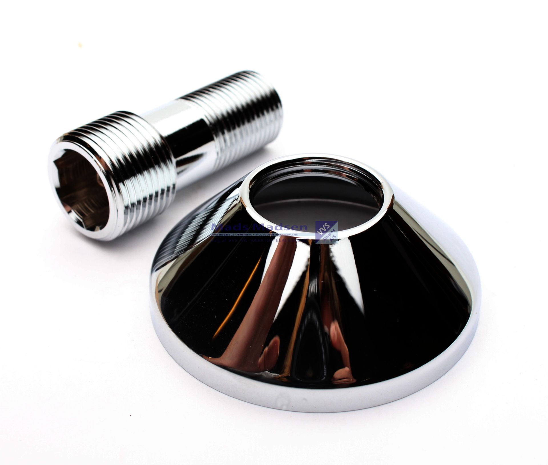 3/4"x 1/2" LL Tilgangsstykke 60 mm m/3/4" roset