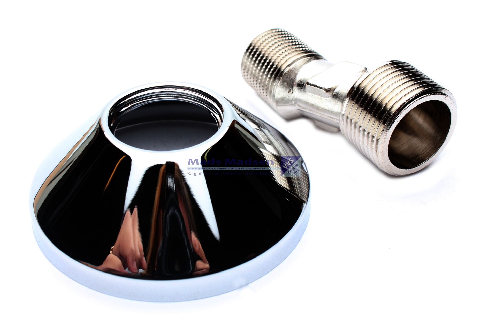 3/4 x 1/2" excentrisk forsk + roset