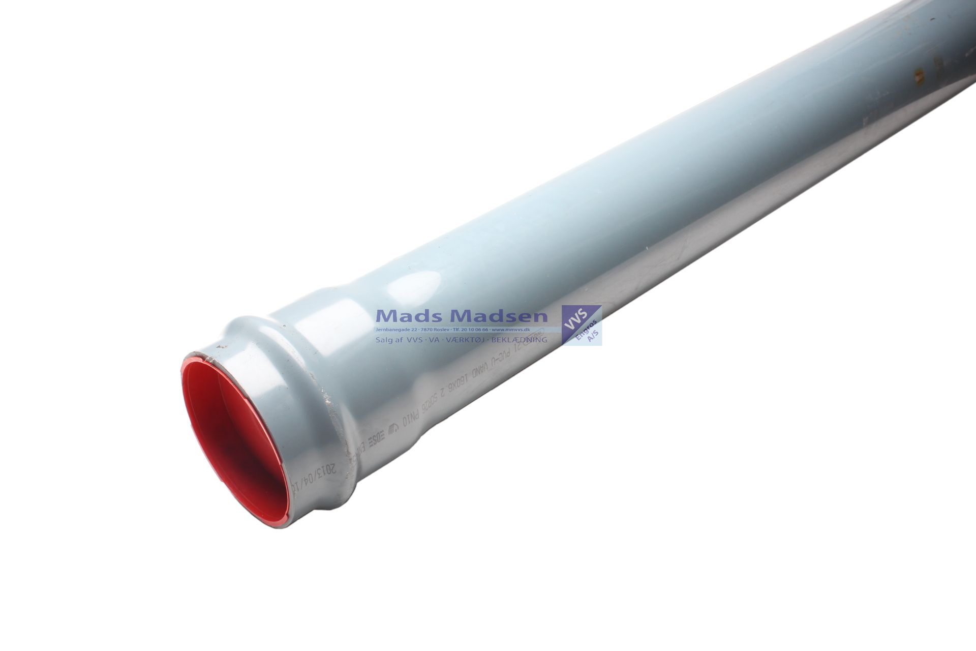 Pvc trykrør 63mm PN10 6 mtr/lgd