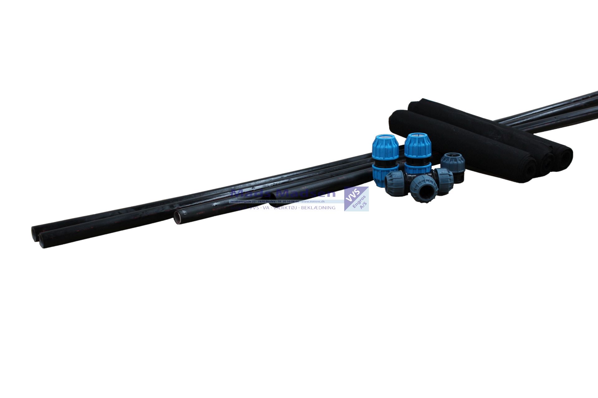 MM udvidelsessæt 1x15mtr 40mm PE rør incl spændfittings