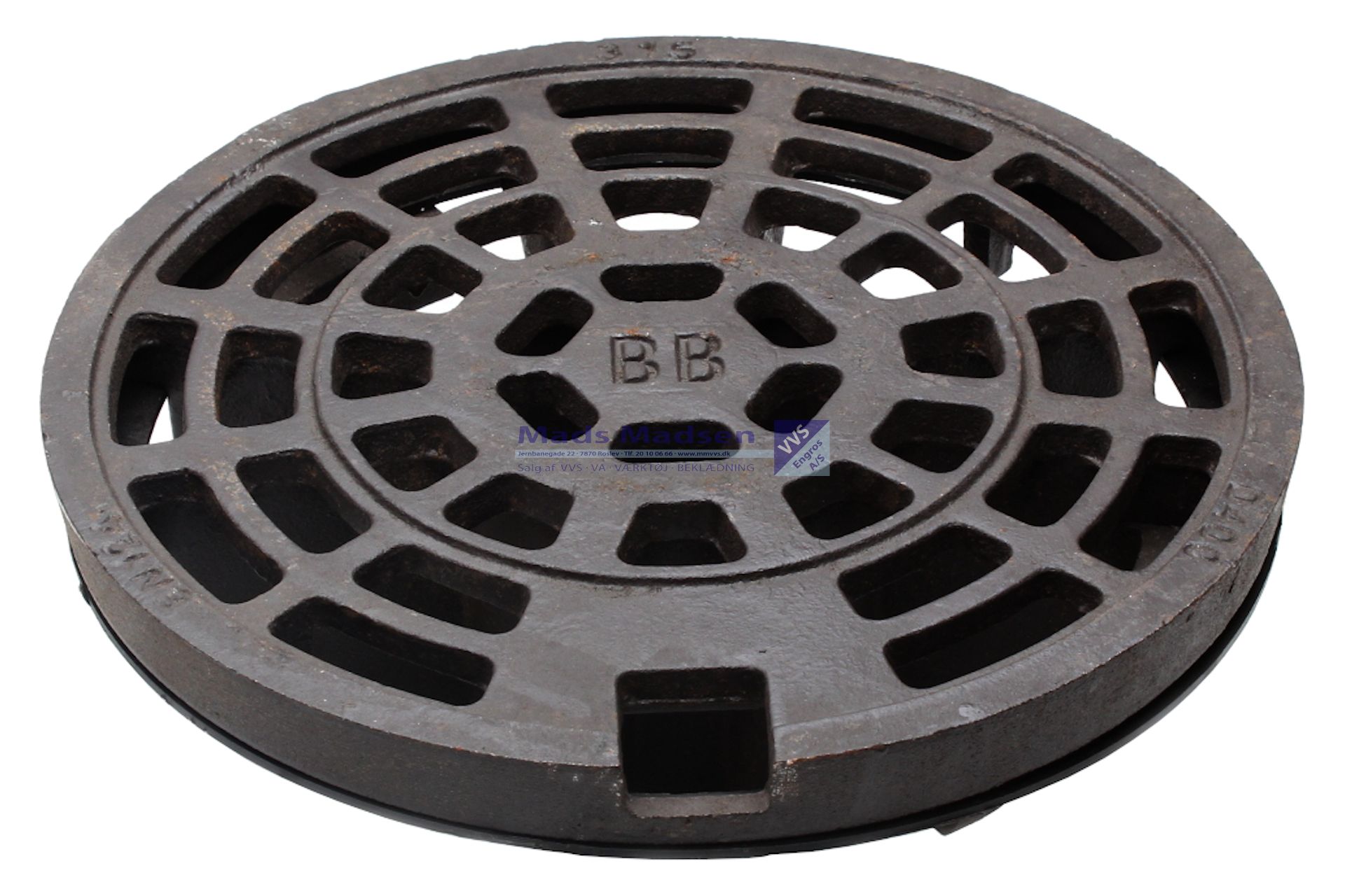 425mm støbejernsrist rund kl.D 40T 2625