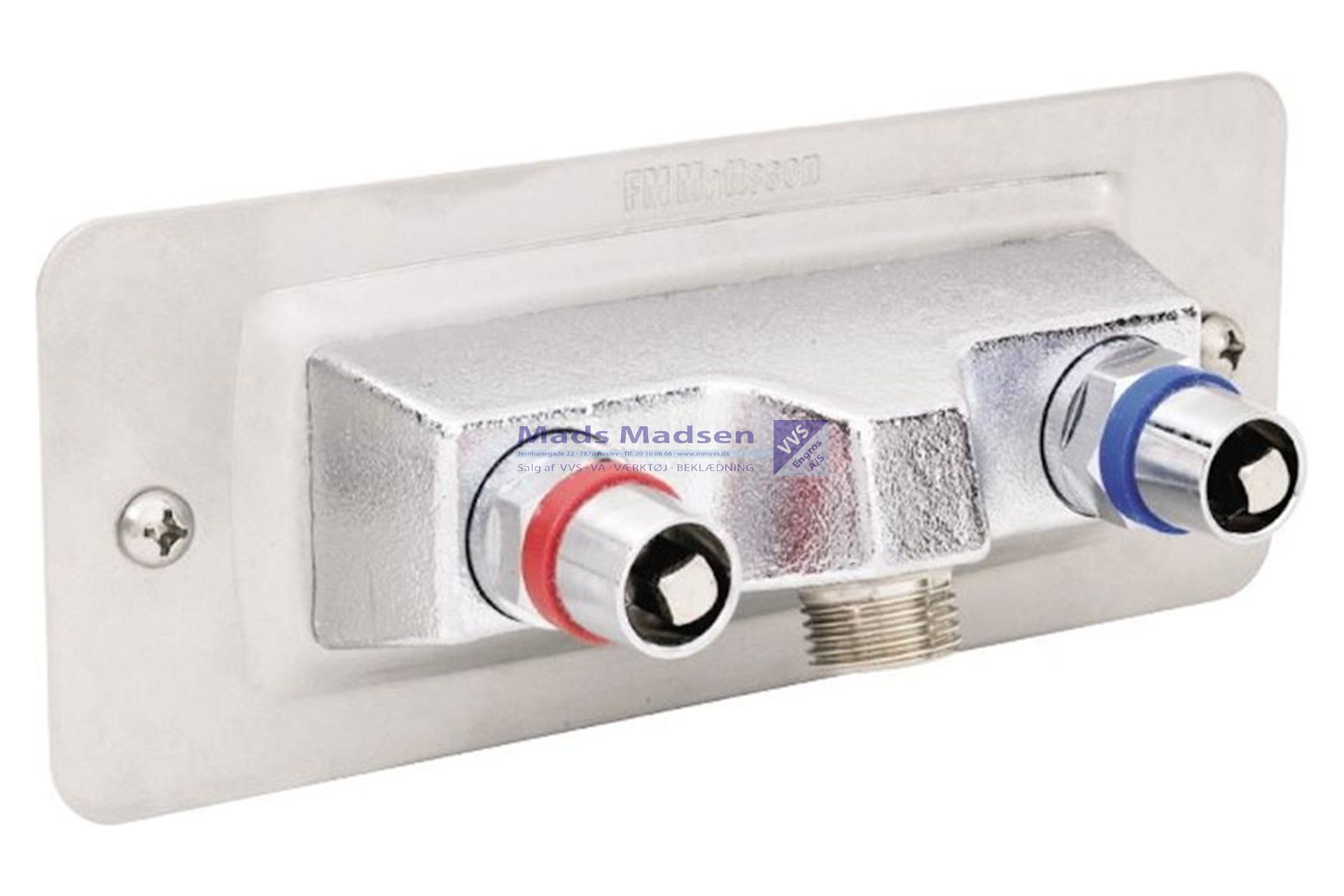 Gårdposteventil FMM DUO for varmt og koldt vand t/ nøgle 400mm