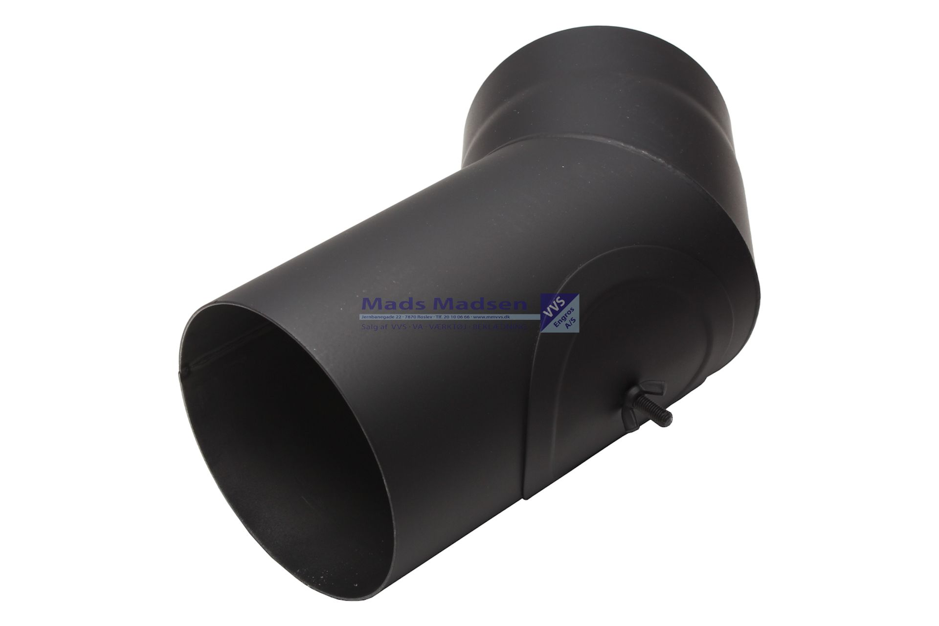 180mm 7" x 45 gr. Røgrørsbøjning m/klap