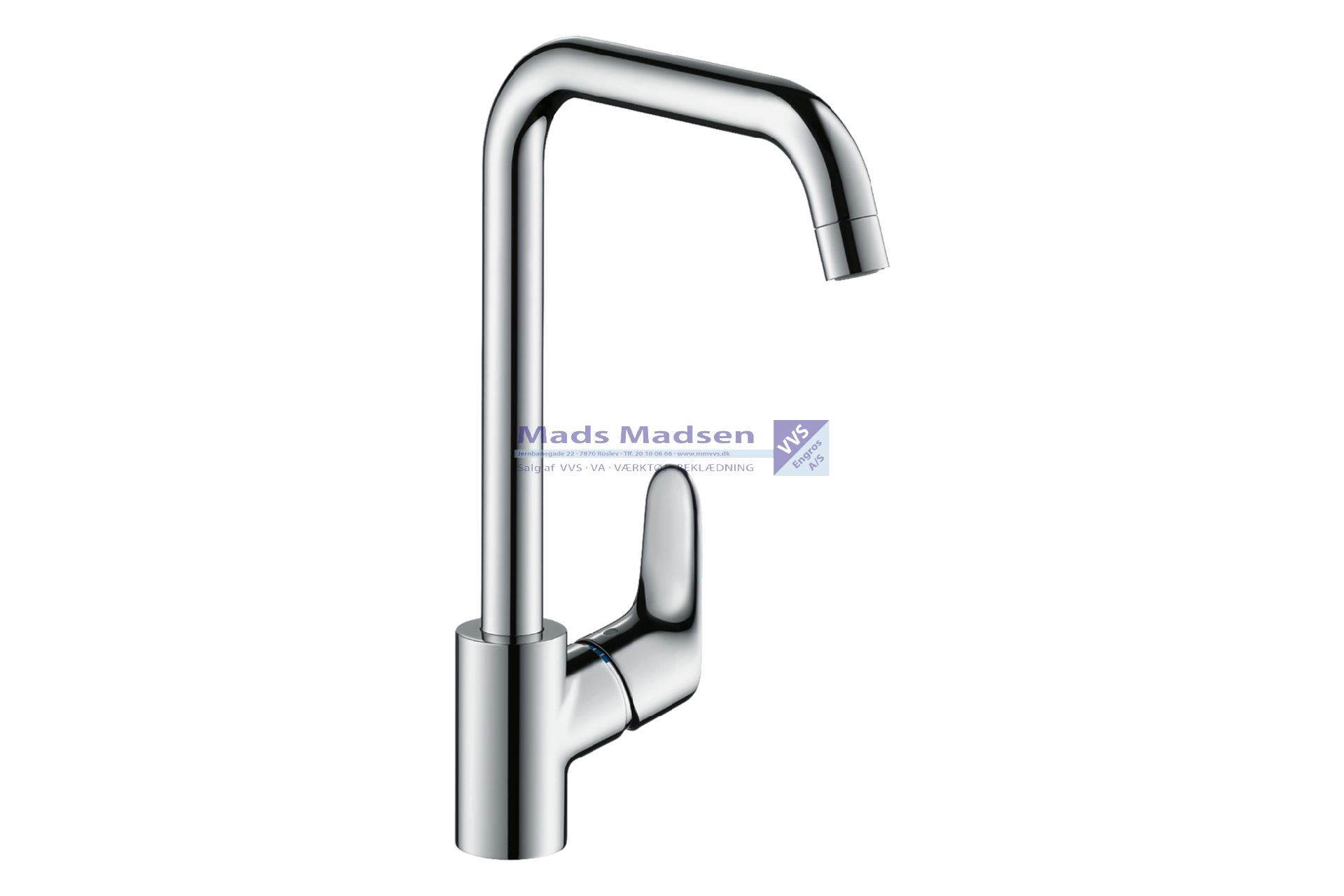 HansGrohe Focus 260 krom køk.batteri m/høj U-tud fremspring 204mm