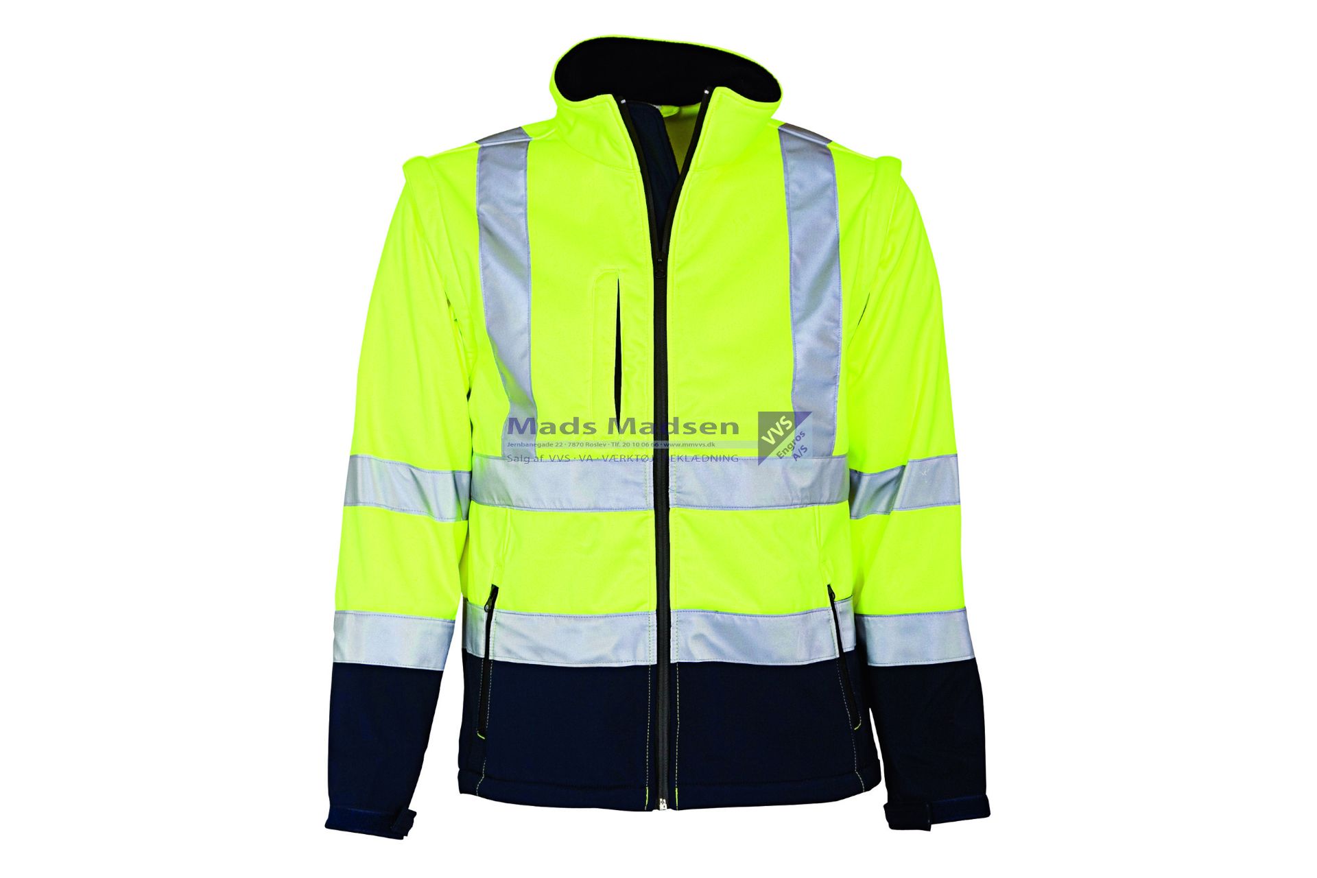 Elka softshell jakke 086500R gul/marine str. XXL kl.2