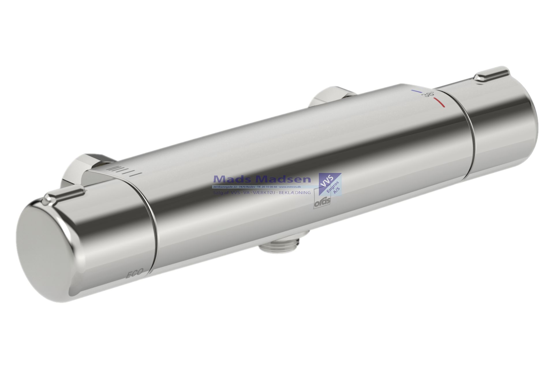 Oras Nova krom Brusetermostat 1/2" studs fremspring 44mm 7460