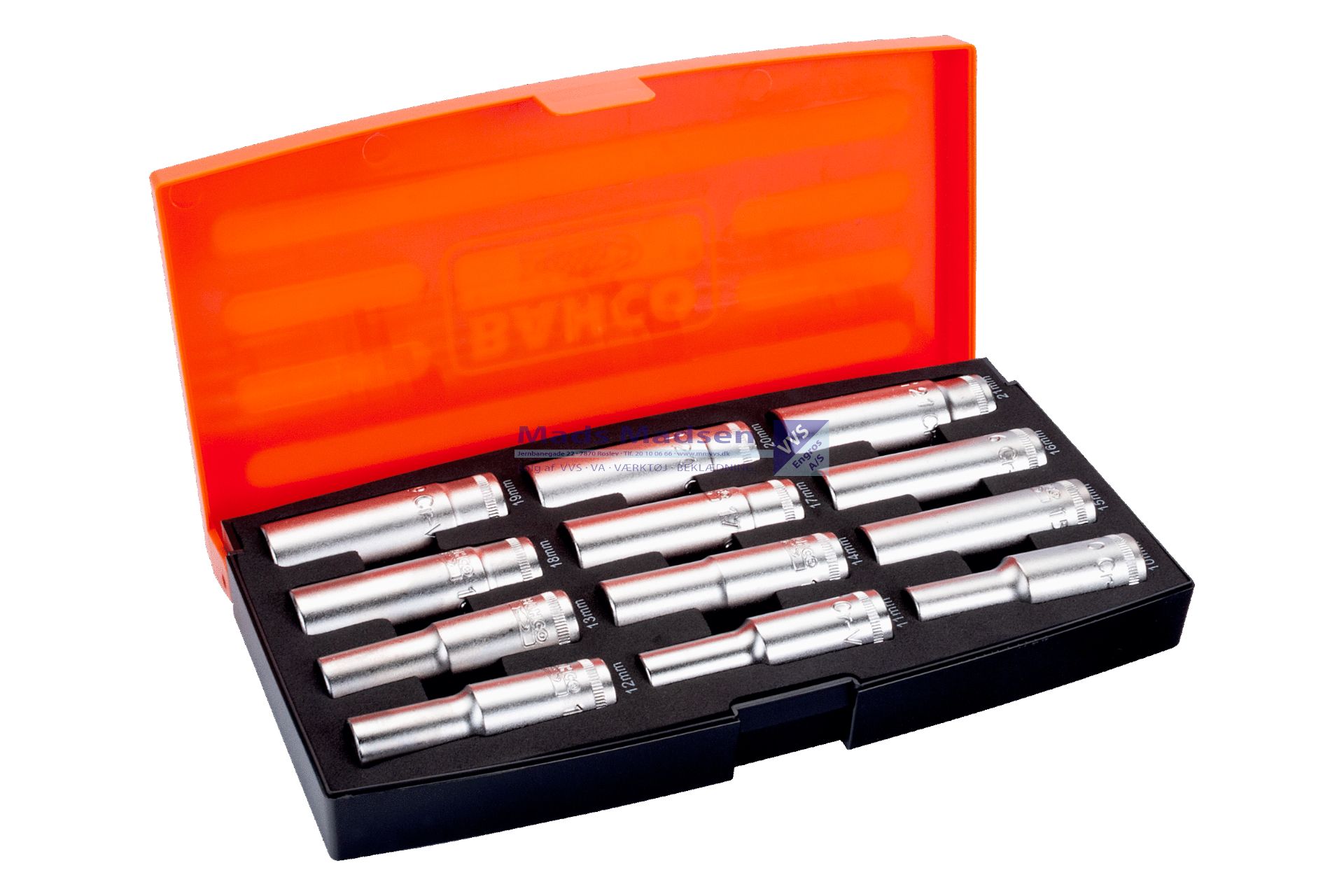 Topsæt Bahco 1/2" S1612L 12 dele *NETTOPRIS*