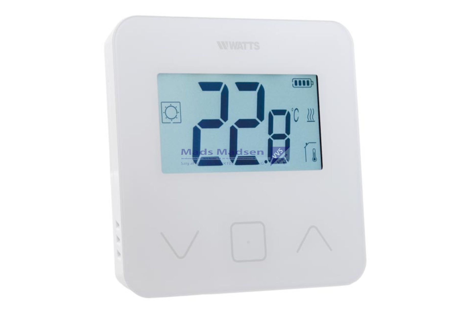 Watts Vision rumføler hvid m/display BT-D03 RF P-7710