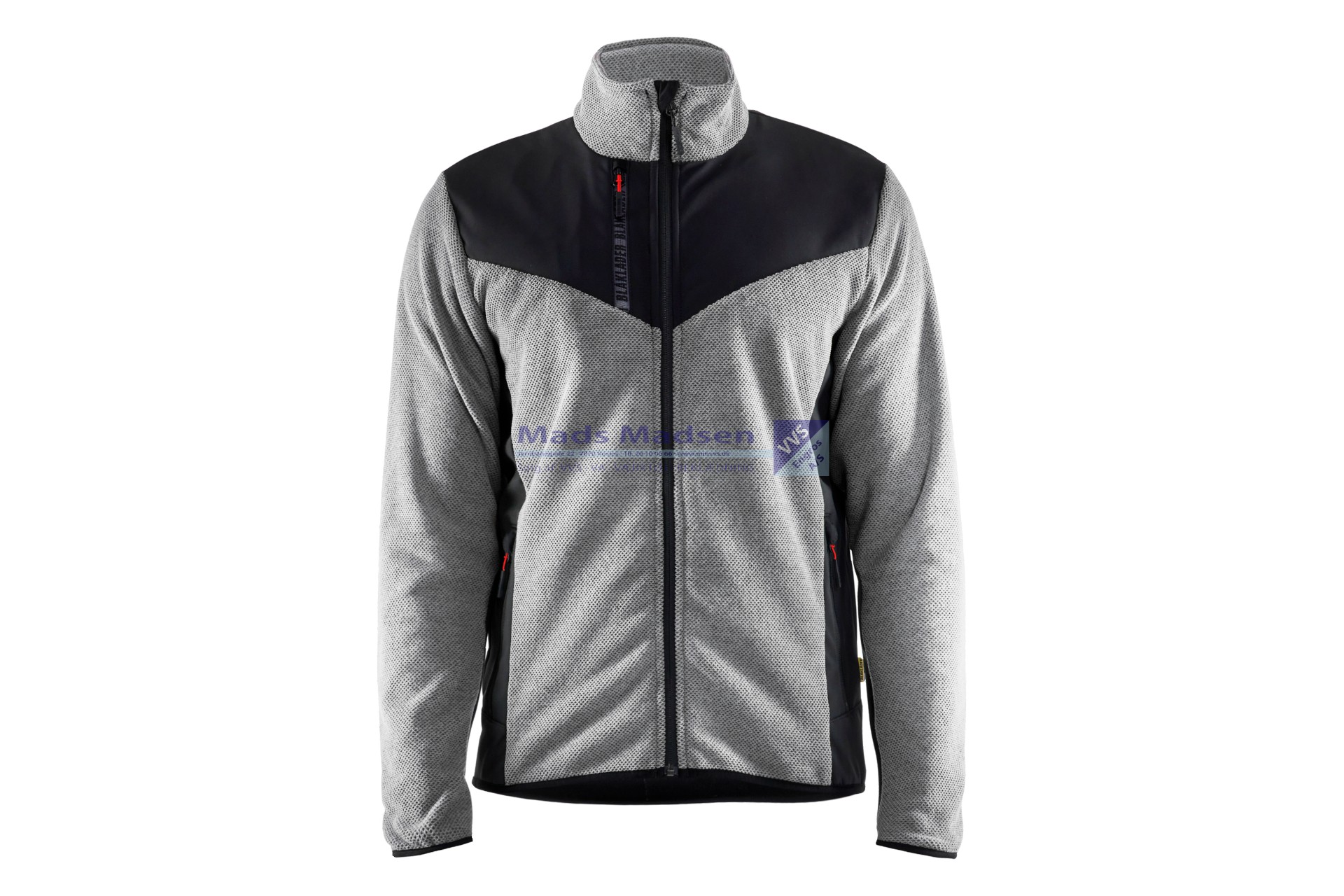 Blåkläder Strikket jakke softshell 5942-2536-9099 Gråmeleret/sort str. L