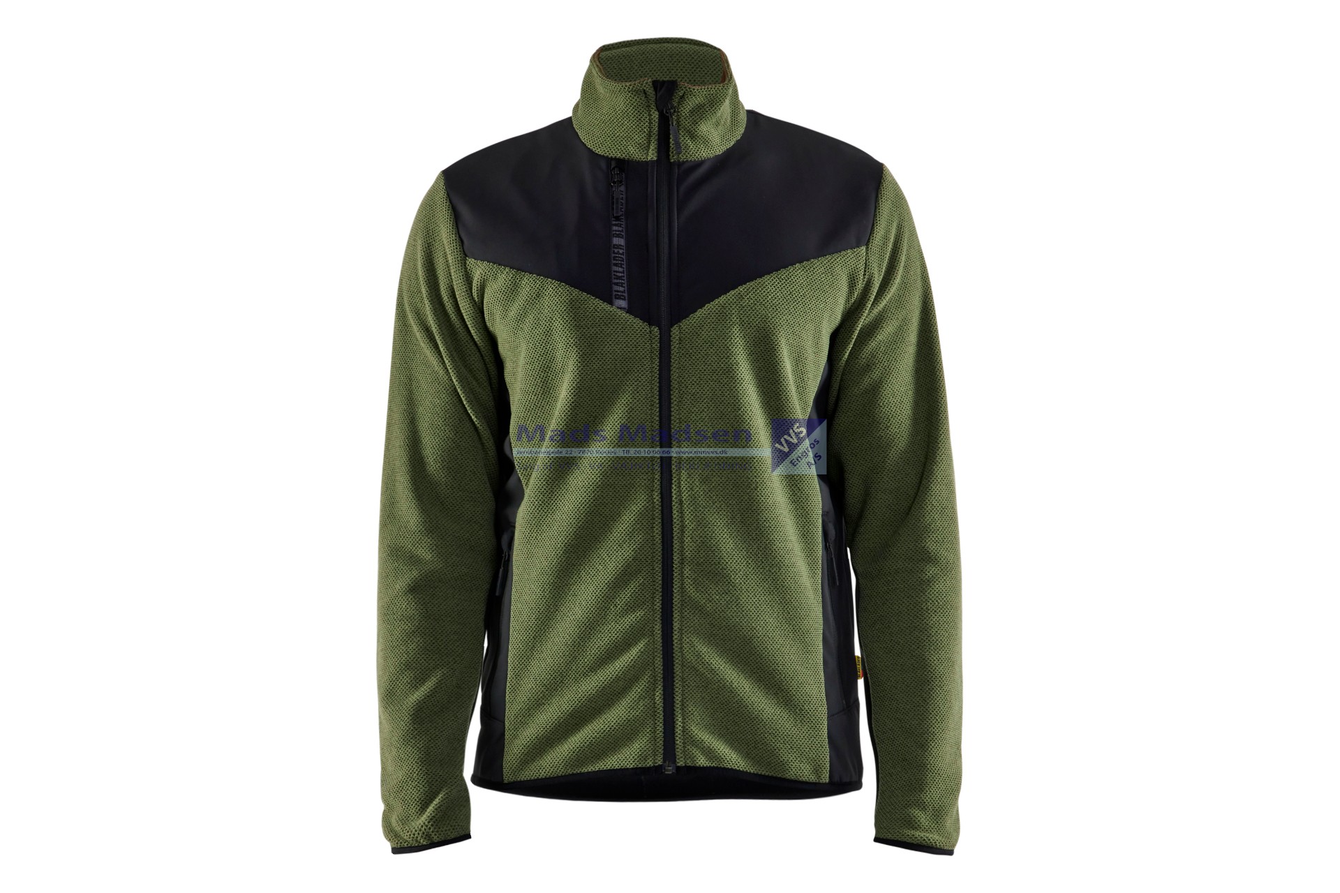 Blåkläder Strikket jakke softshell 5942-2536-4199 Efterårsgrøn/sort str. S