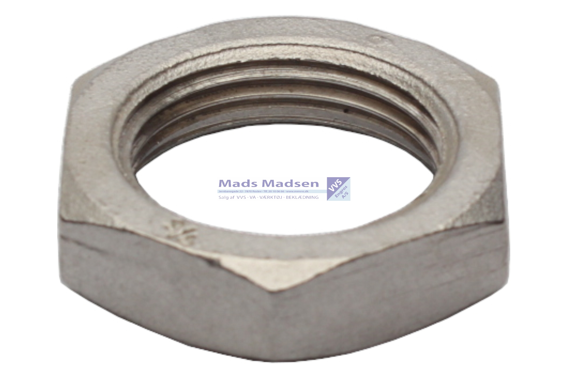 3/4" rustfri/syrefast kontramøtrik 316L