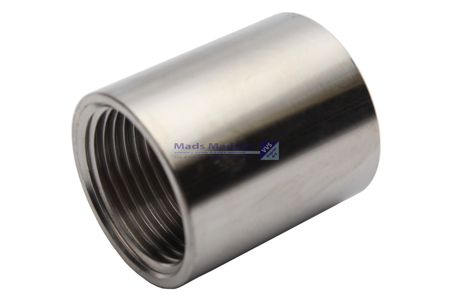 3/4" rustfri/syrefast muffe 316L