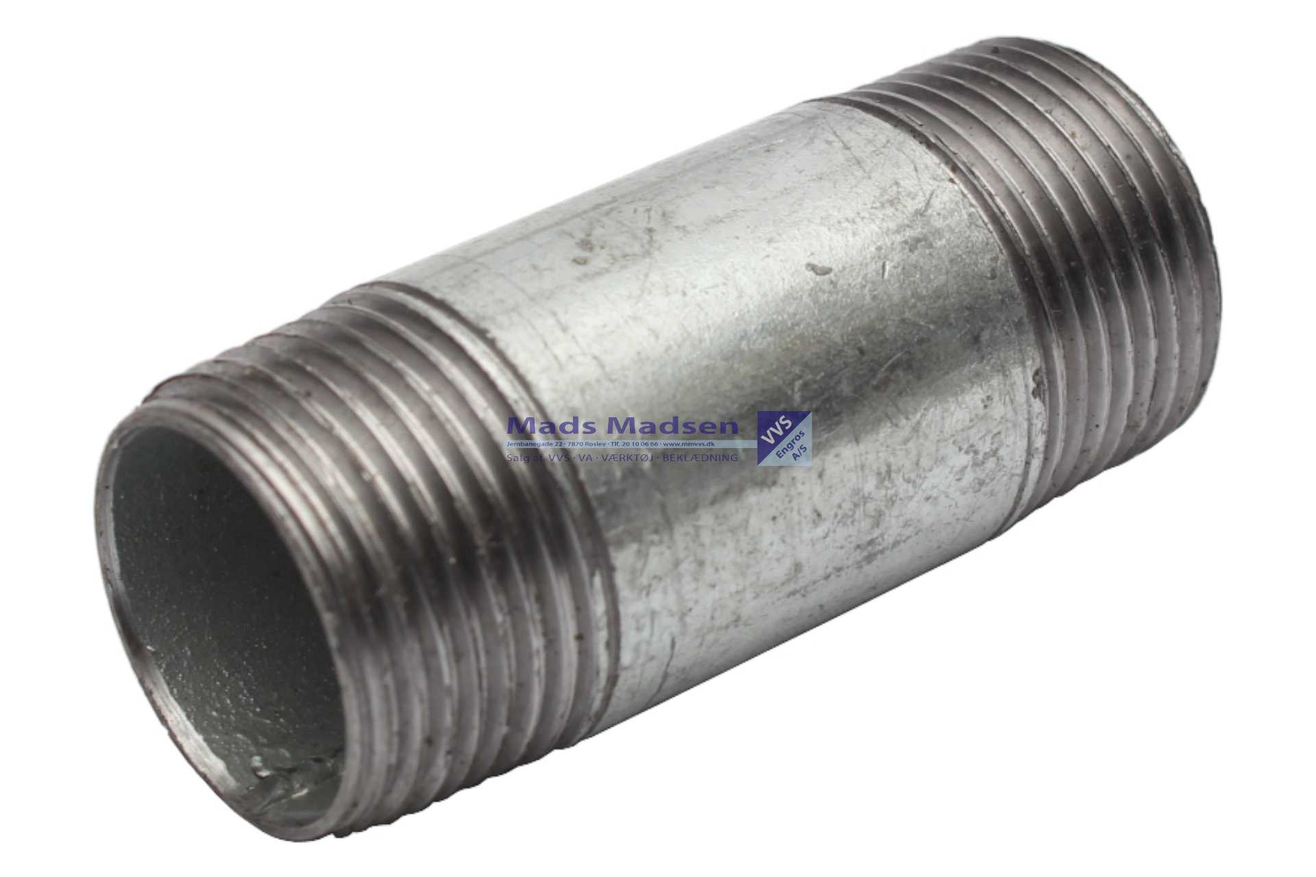 1/2" x 60mm galv. nippelrør