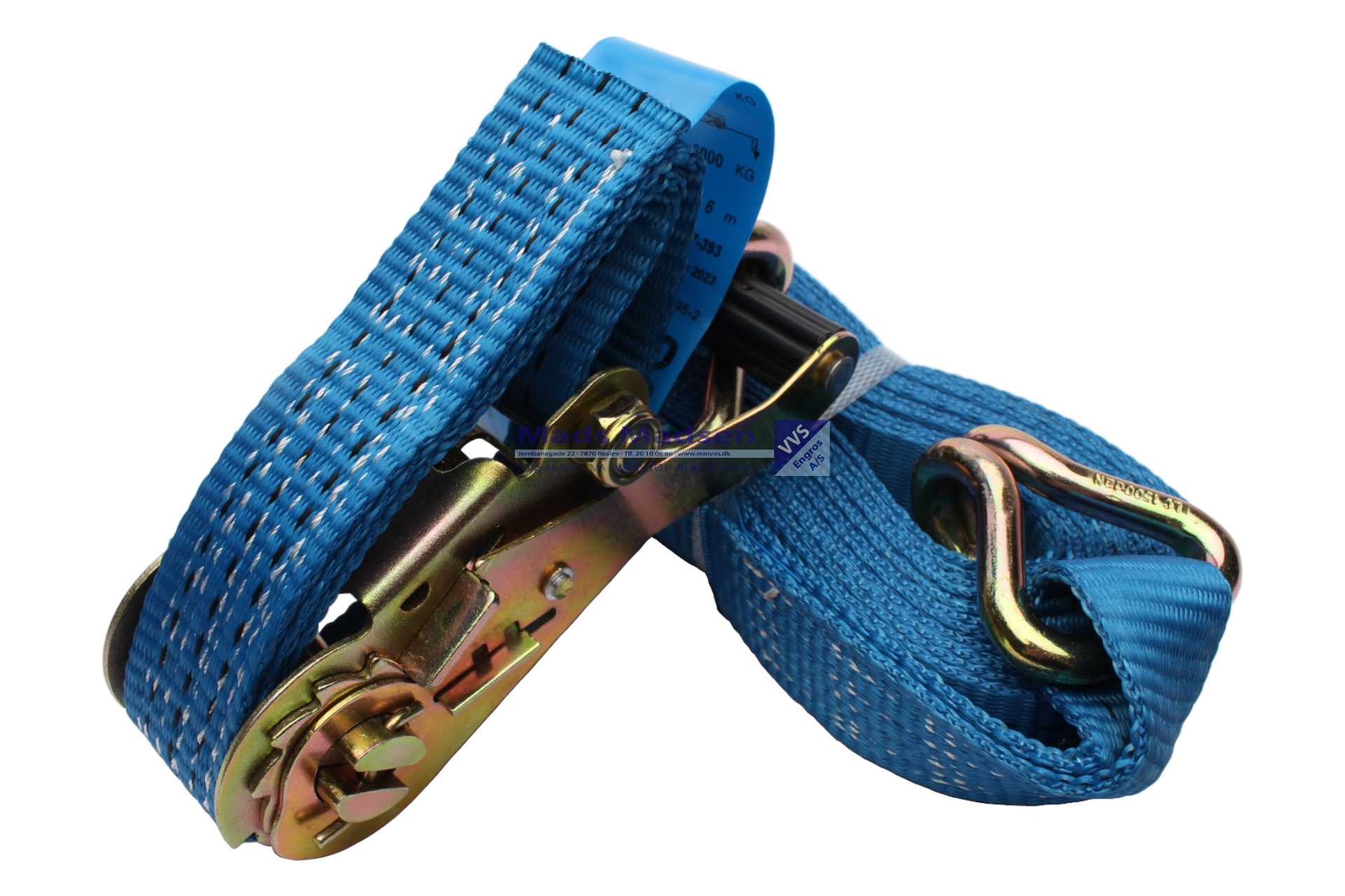 Båndsurring 35mm 0,5+6,0 mtr. 3000 kg. *NETTOPRIS*