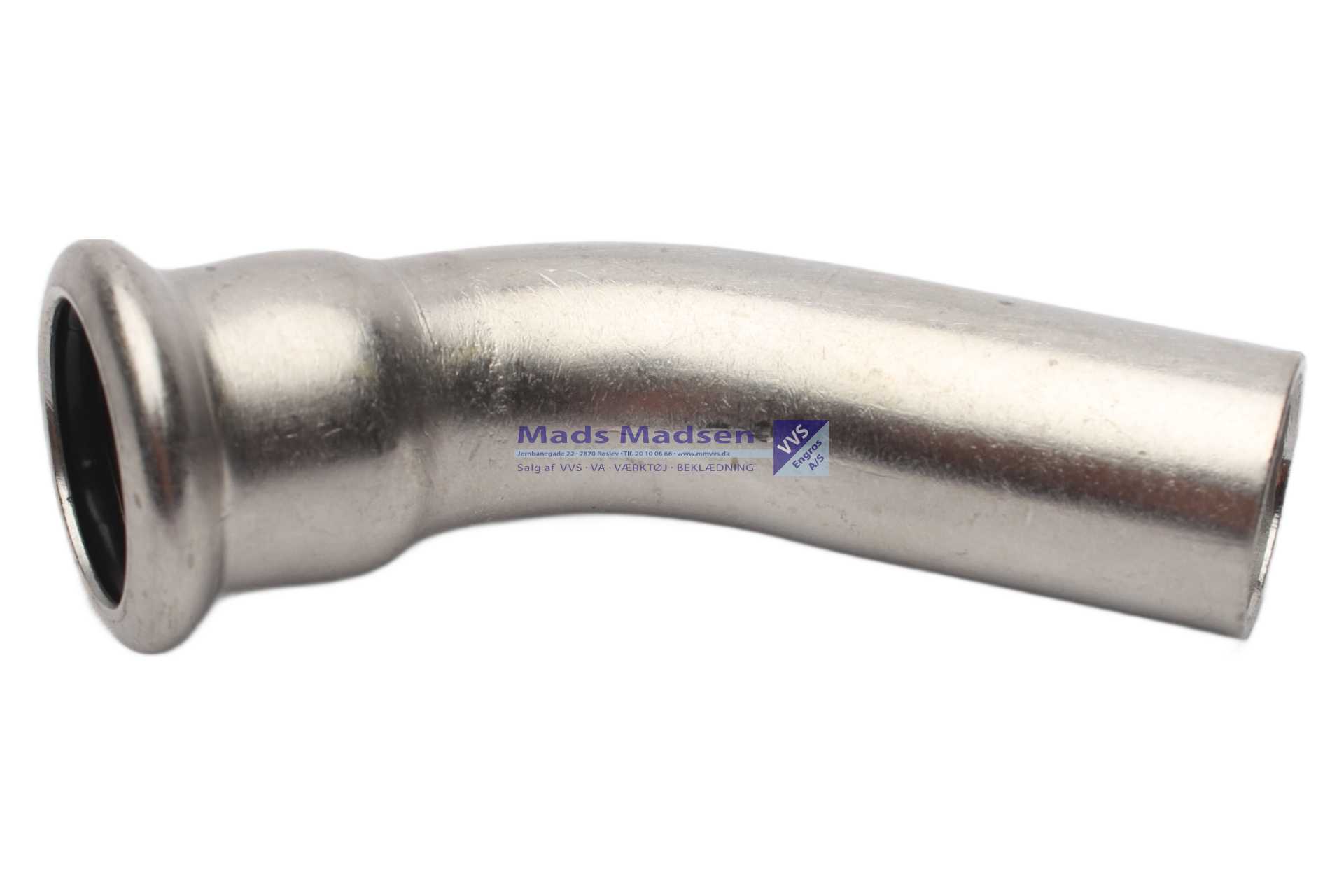 18mm RacMet RF/SF pres bøjn. 45° pm/pn M-bakke 316L