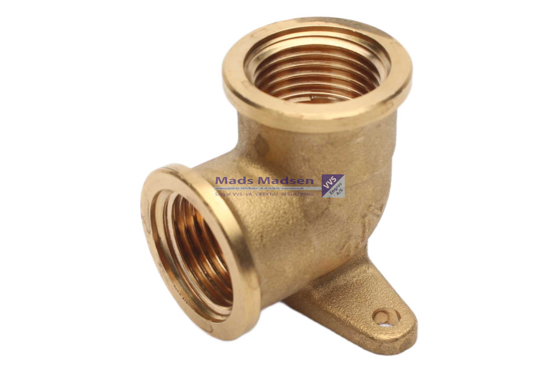 1/2" x 1/2" messing dækvinkel