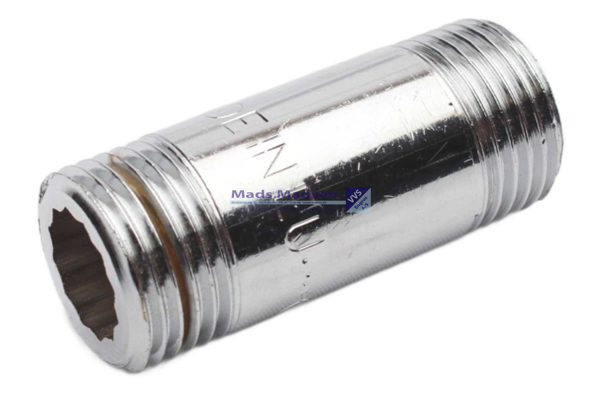 1/2" x 70mm KROM nippelrør