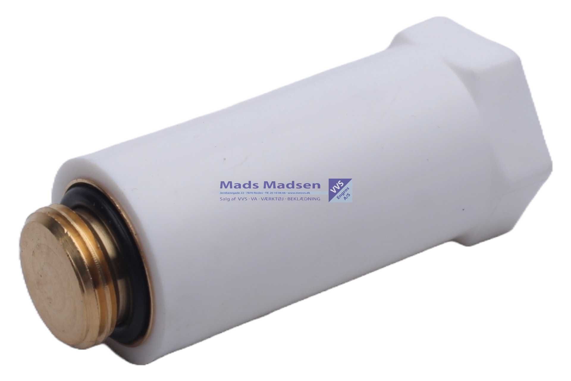 1/2" Trykprøveprop for koblingsdåse plast gevind HVID