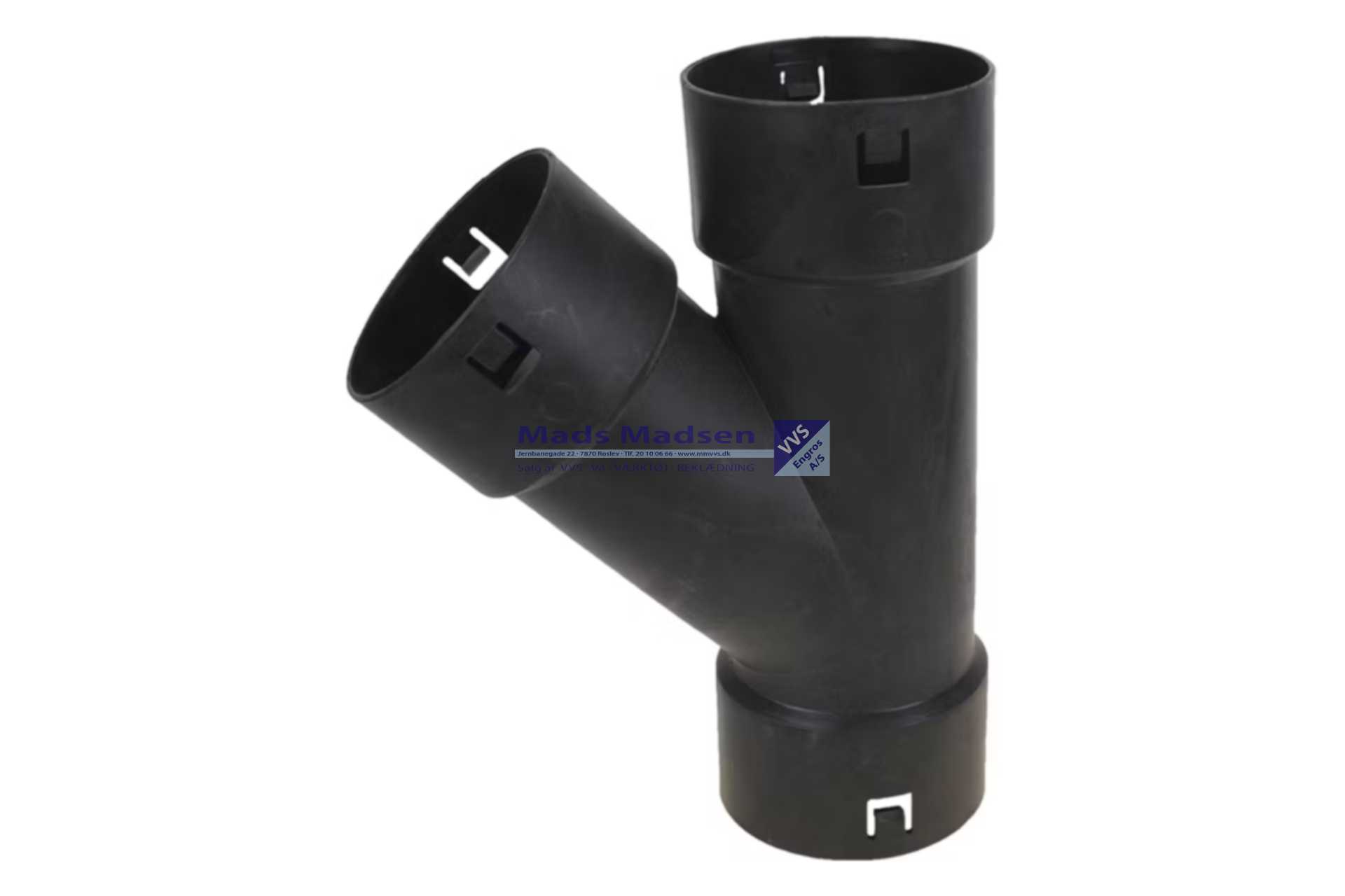 100mm PE dræn Y-stykke