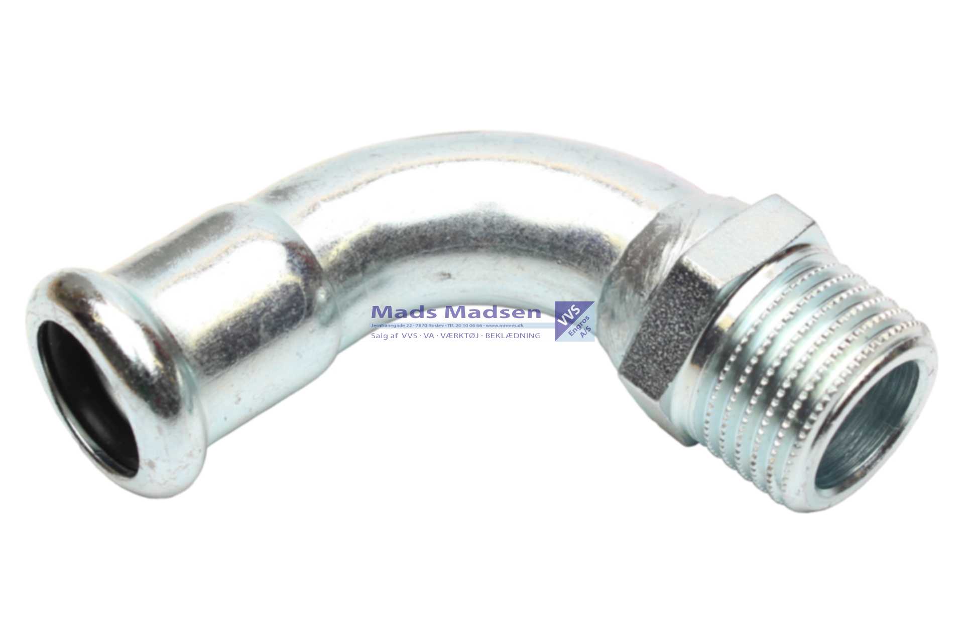 22mm x 3/4" RacMet  galv. pres bøjn. pm/n 90gr M-bakke