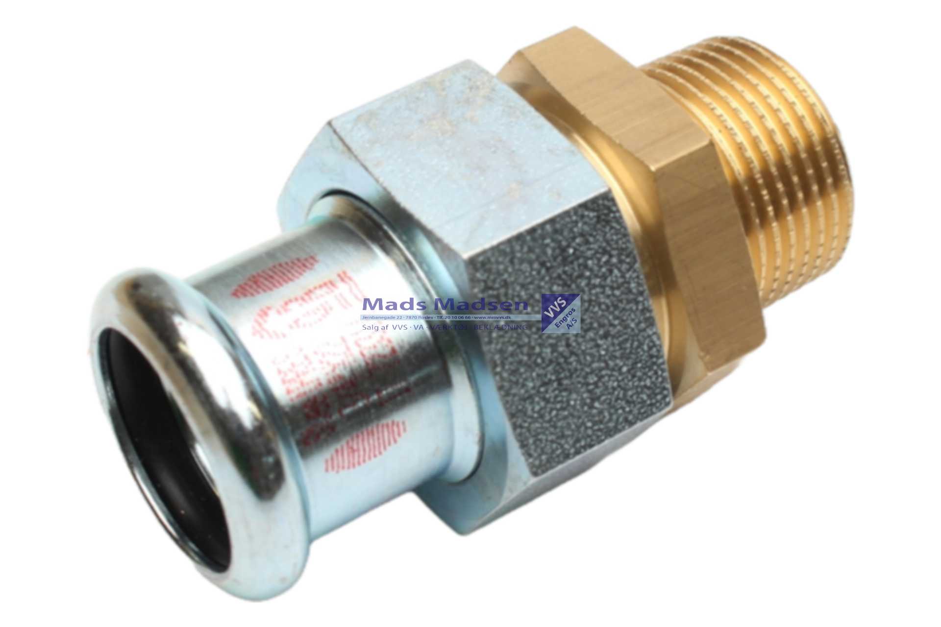 22mm x 3/4" RacMet galv. pres union pm/n M-bakke