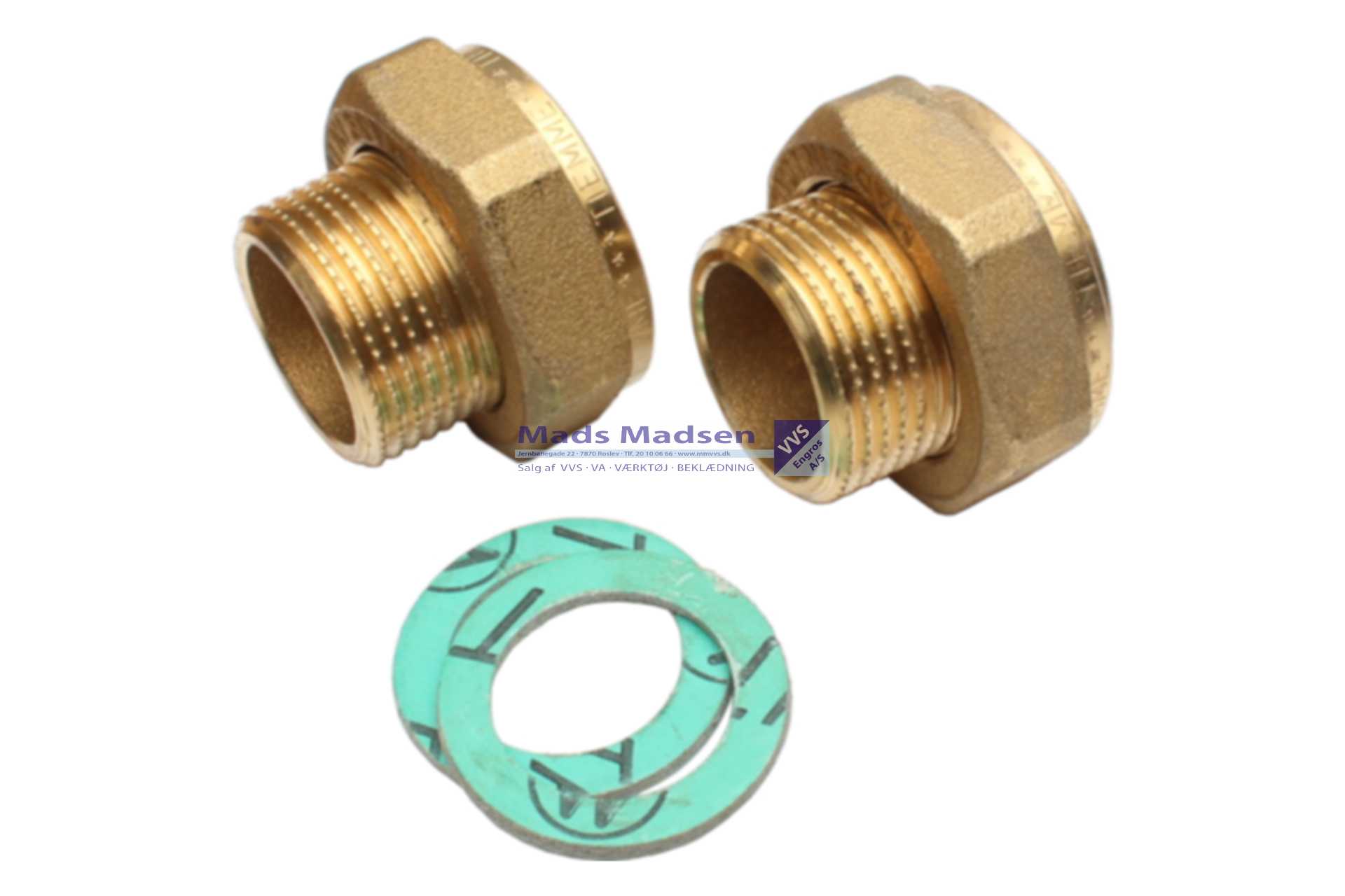 1 1/4 x 1" omløbersæt flad pakflade