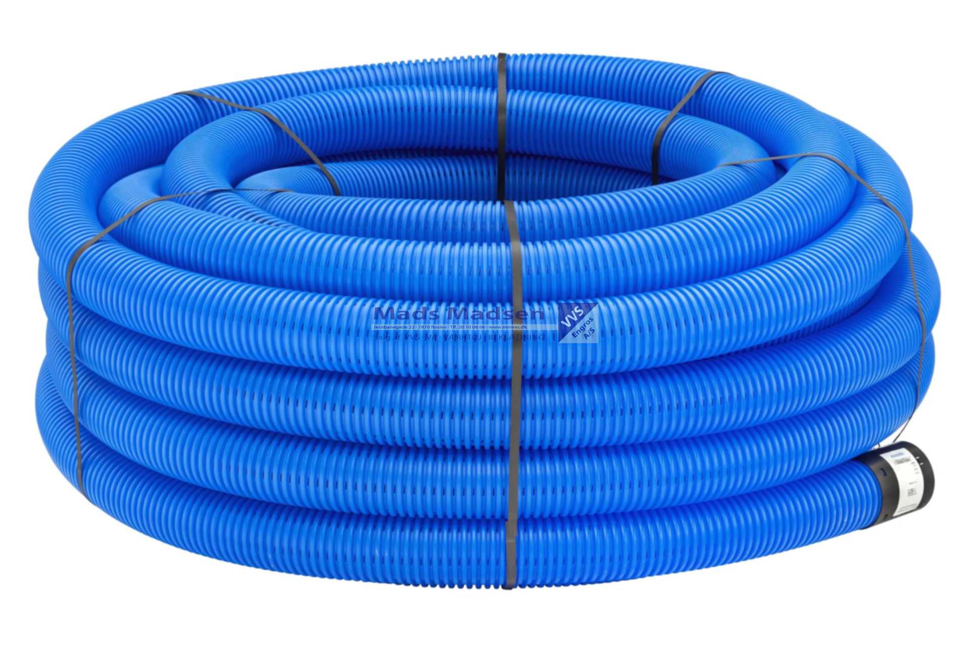 Uponor special 92/80mm BLÅ PE drænrør á 50m