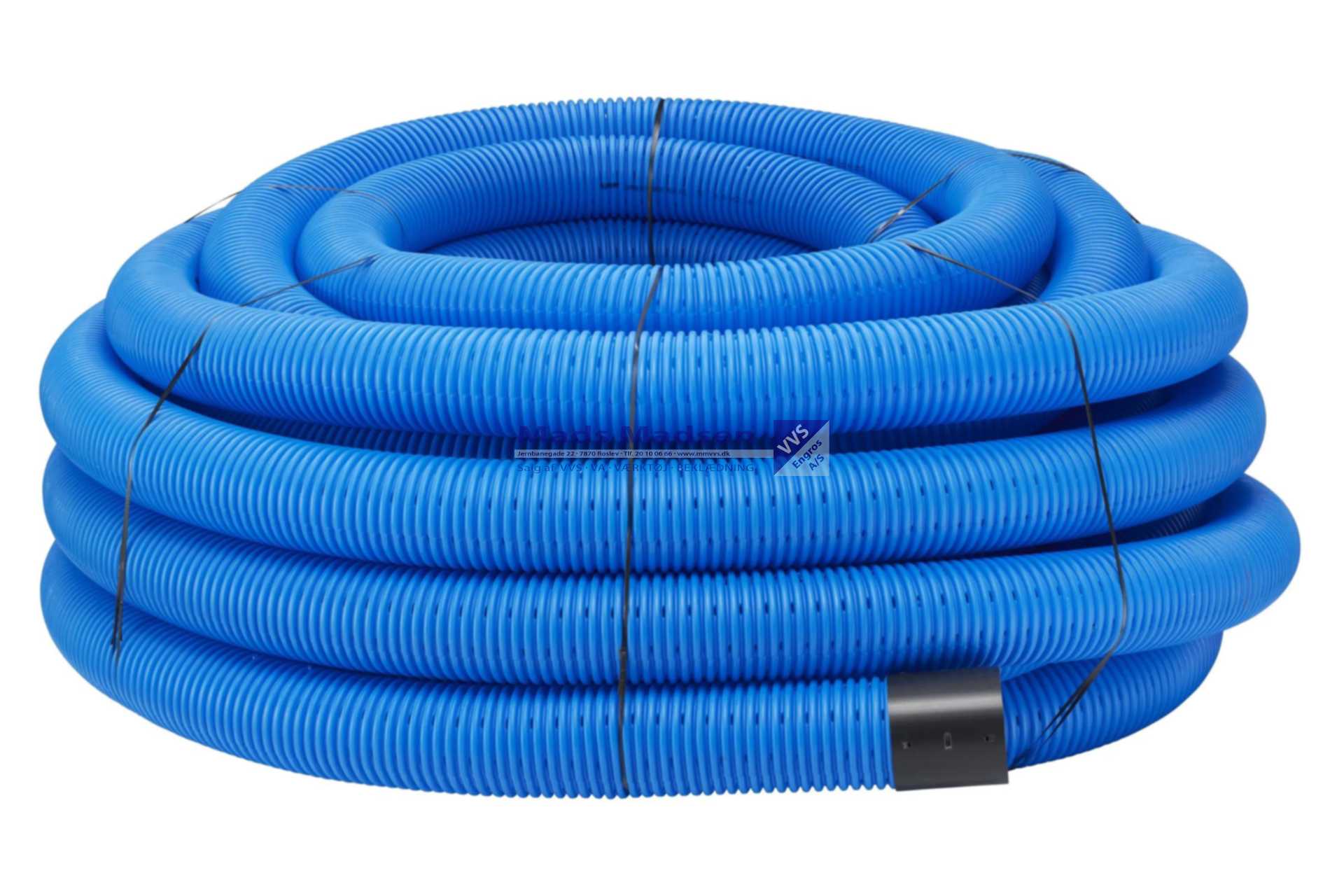 Uponor special 126/113mm BLÅ PE drænrør á 50m