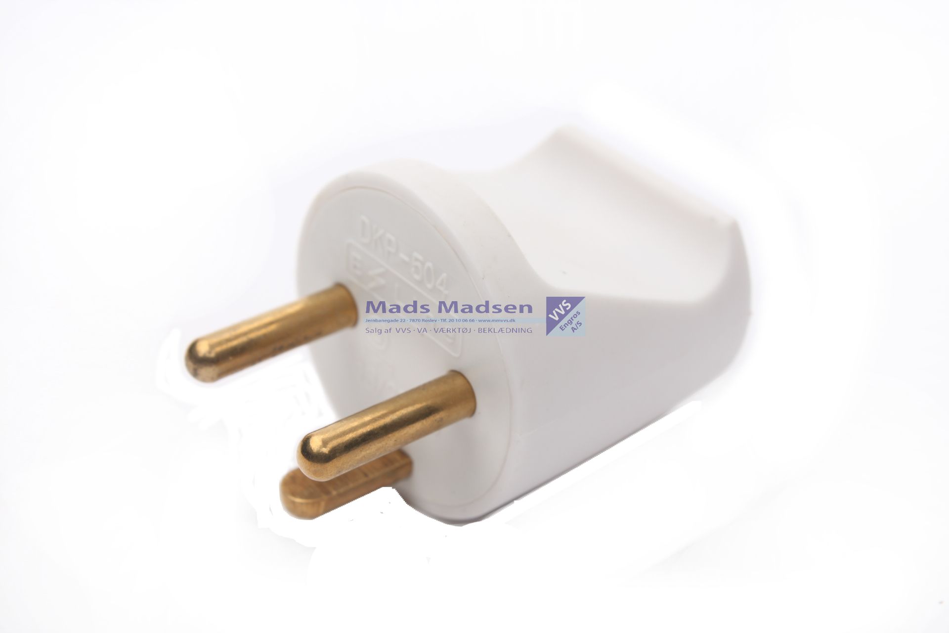 Stikprop 230V Rund grå m/ jord