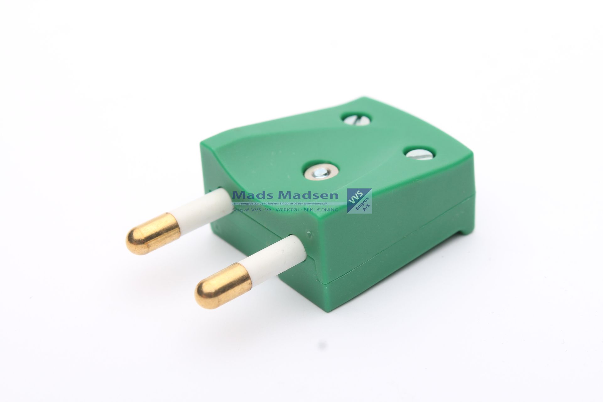 Stikprop 230V Slagfast Flad GRØN u/ jord