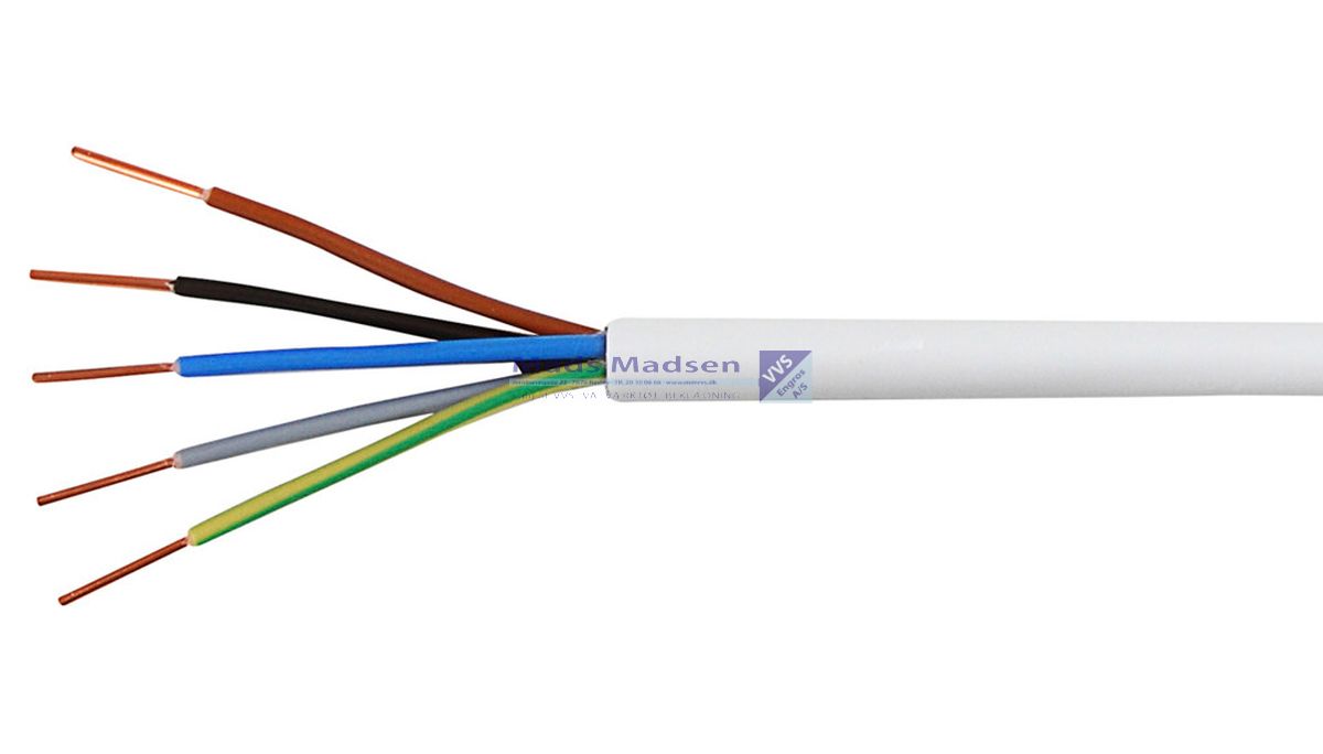 Installationskabel 5G2,5 Lysgrå HF90GR Halogenfri 100 mtr/rl