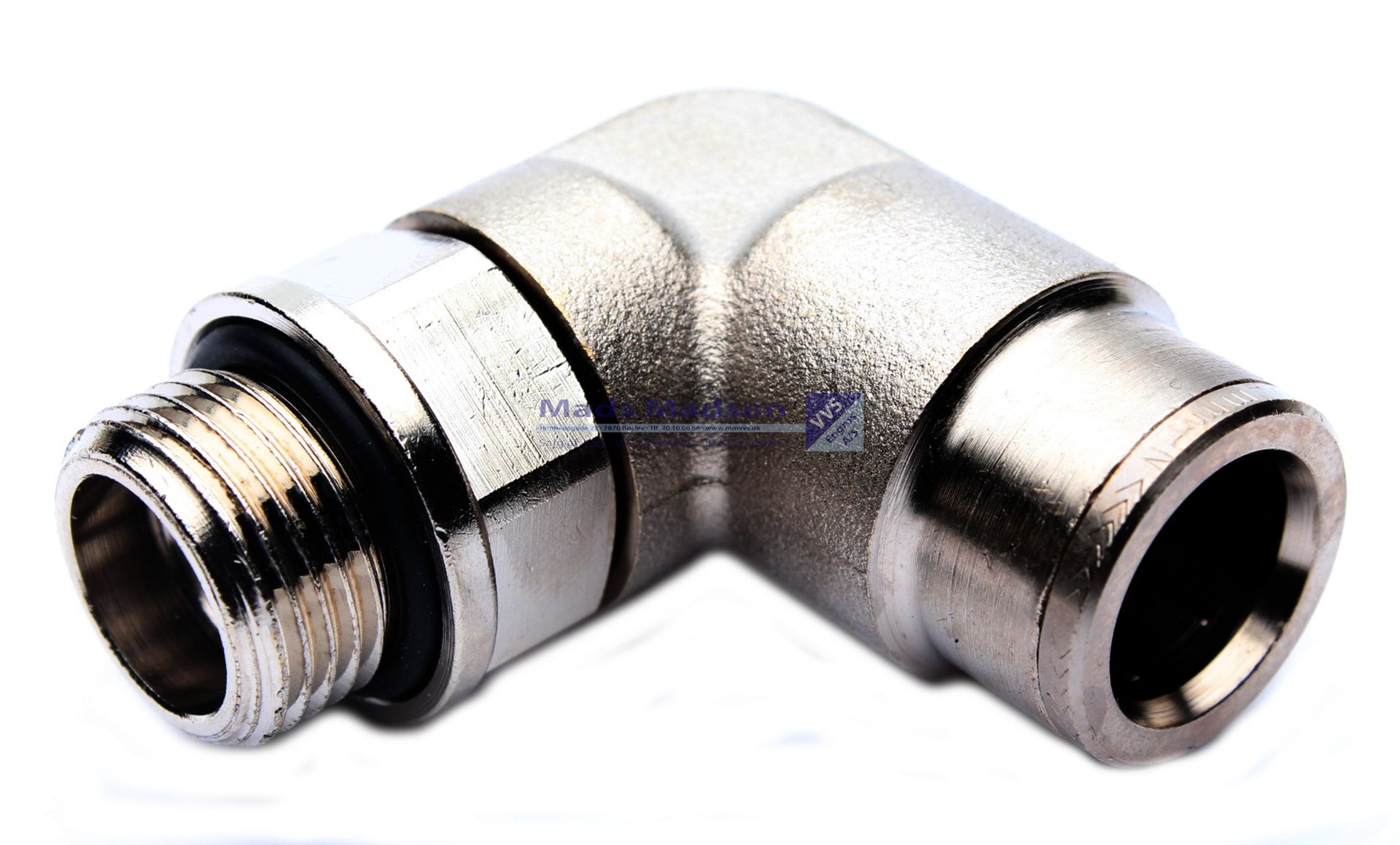 M10 x 1/4" PUSH-IN Vinkel Vridbar