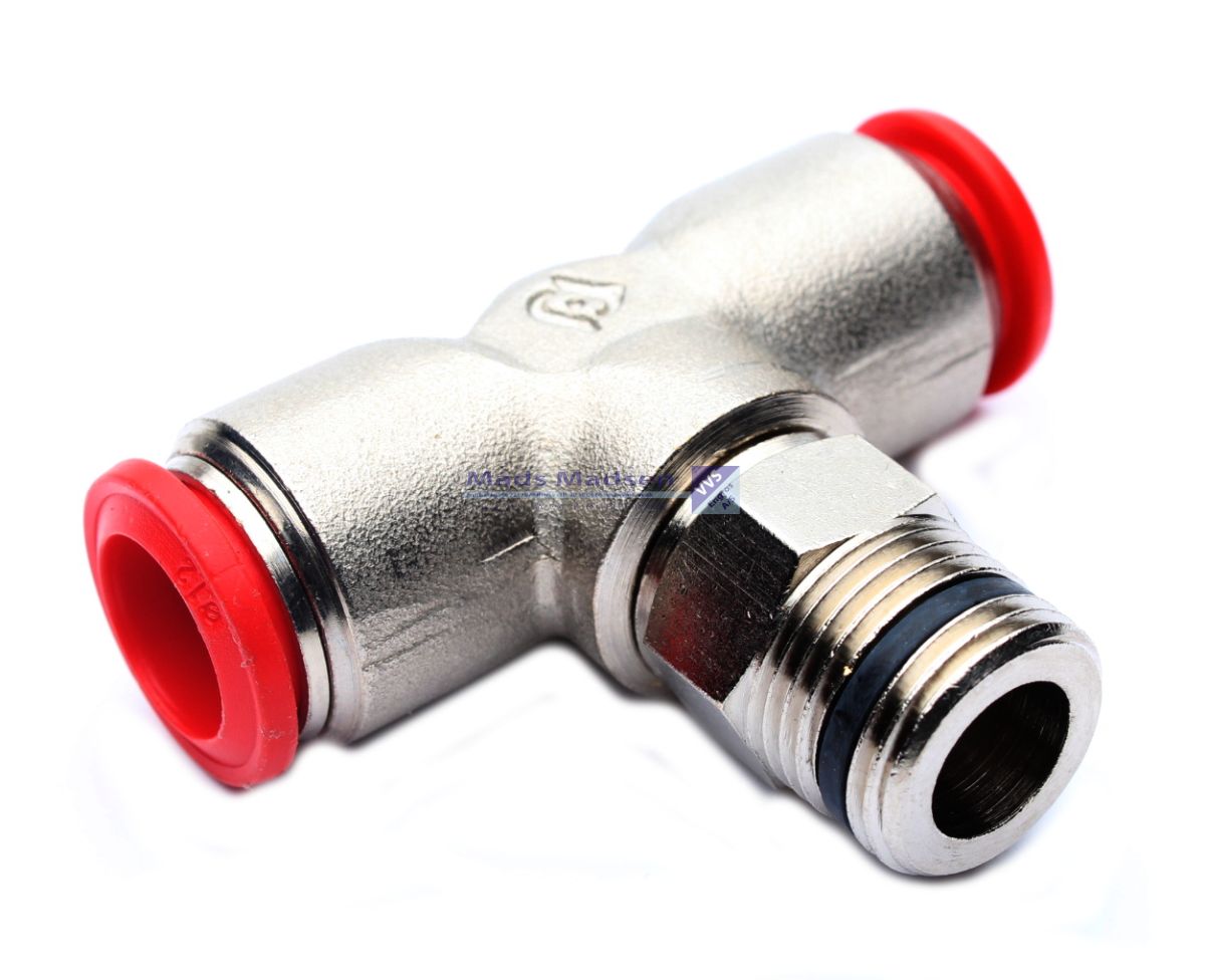 M5 x 1/8" PUSH-IN T-stykke Vridbar