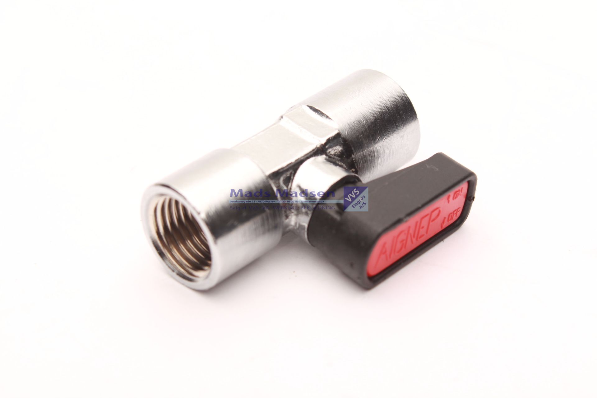 1/4" x 1/4" kuglehane f/luft M-M