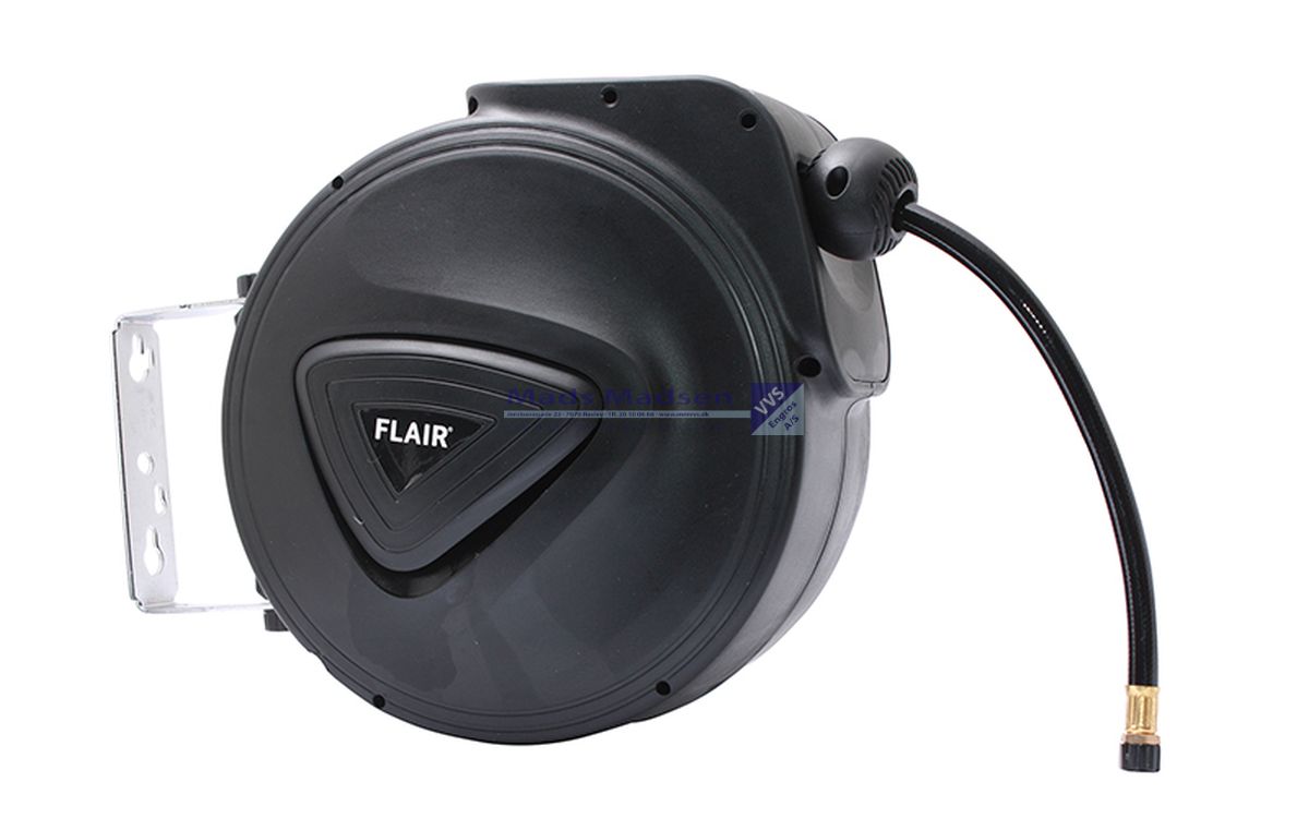 Flair aut.slangeopruller luft 15 bar 5/16 x 9 mtr. 858080 m/ lukket plasthus