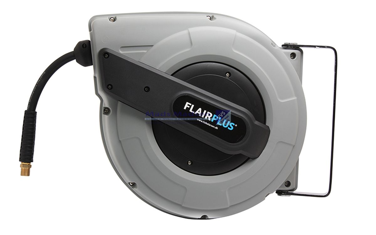 FlairPlus aut.slangeopruller luft 20 bar 3/8" x 15 mtr. 857015 m/ lukket plasthus *NETTOPRIS*