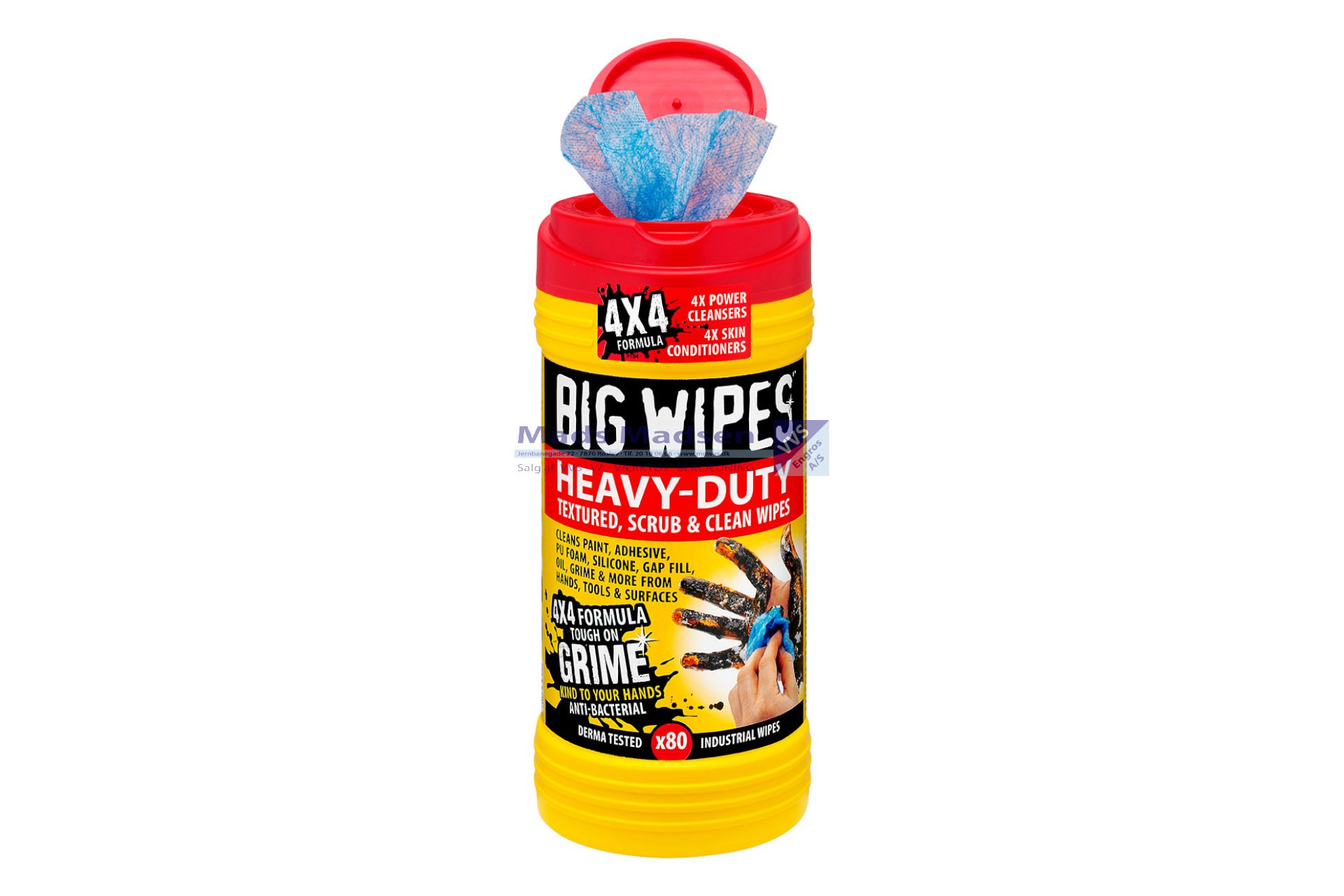 Big Wipes renseservietter Heavy-duty á 80 stk. Antibakteriel