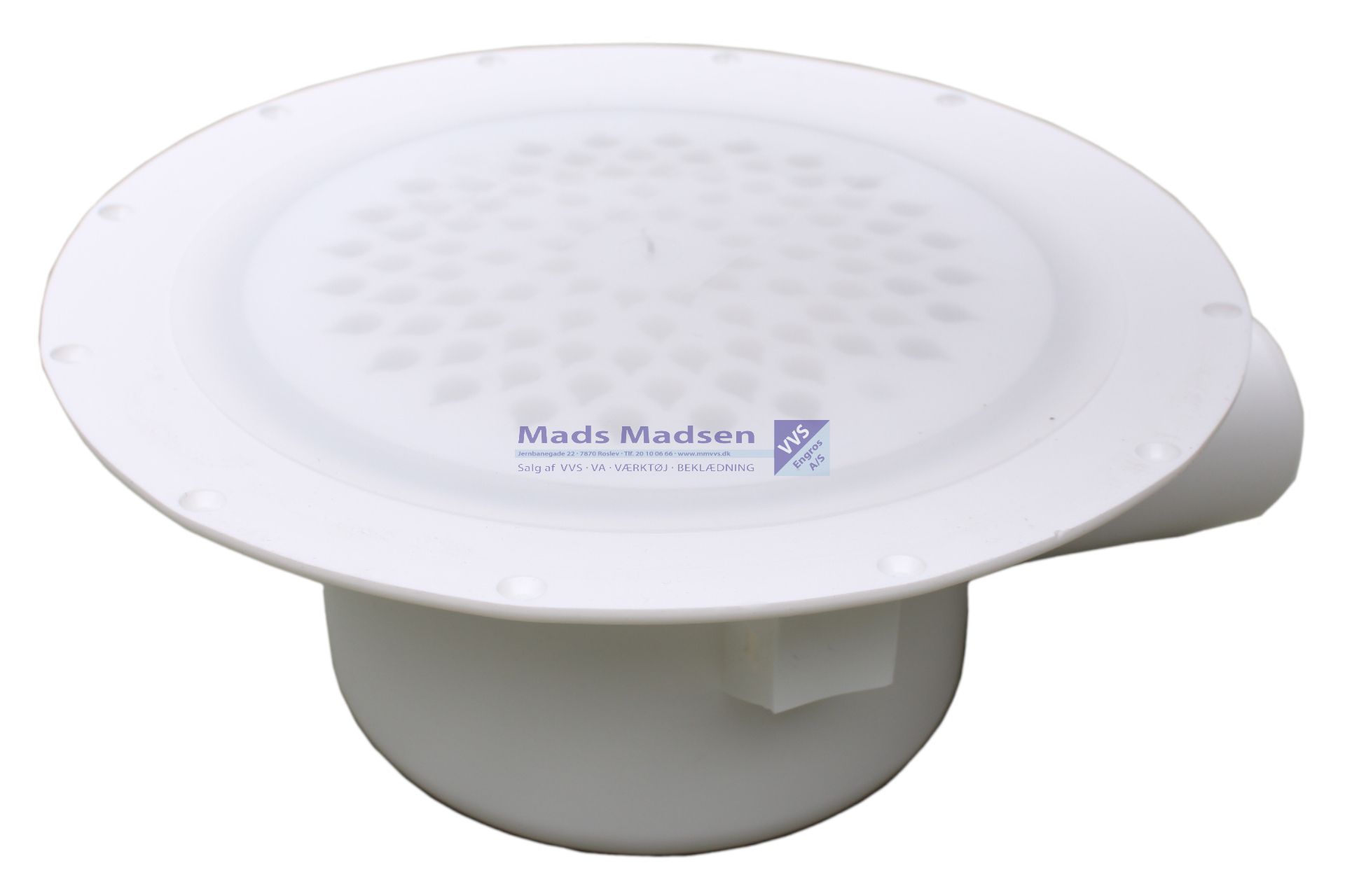 50mm Purus Freja afløbsskål t/vinyl vandret u/studs m/lås