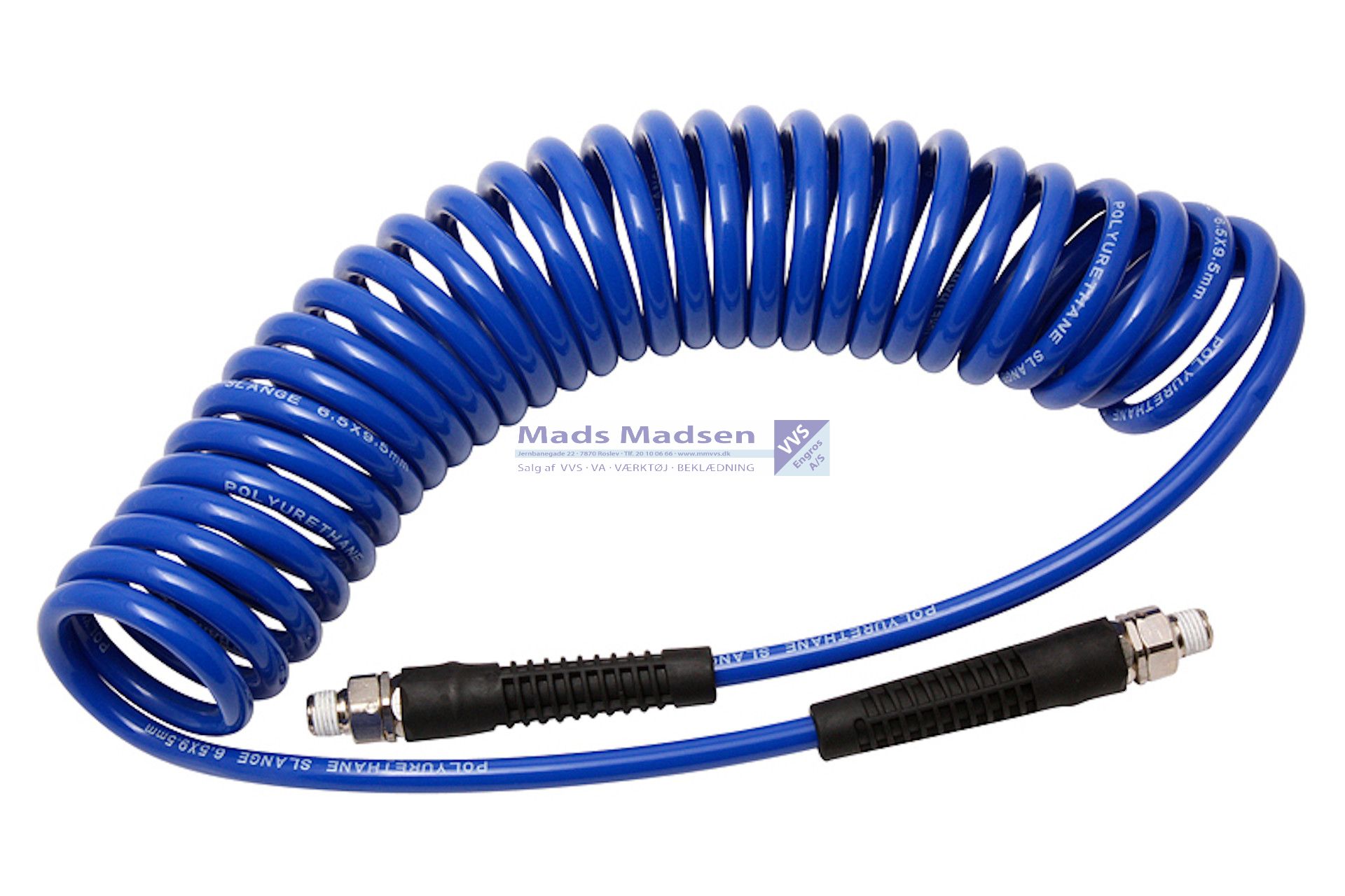 Flair Spiralslange PU m/ 1/4" nipler 6 mtr 85205