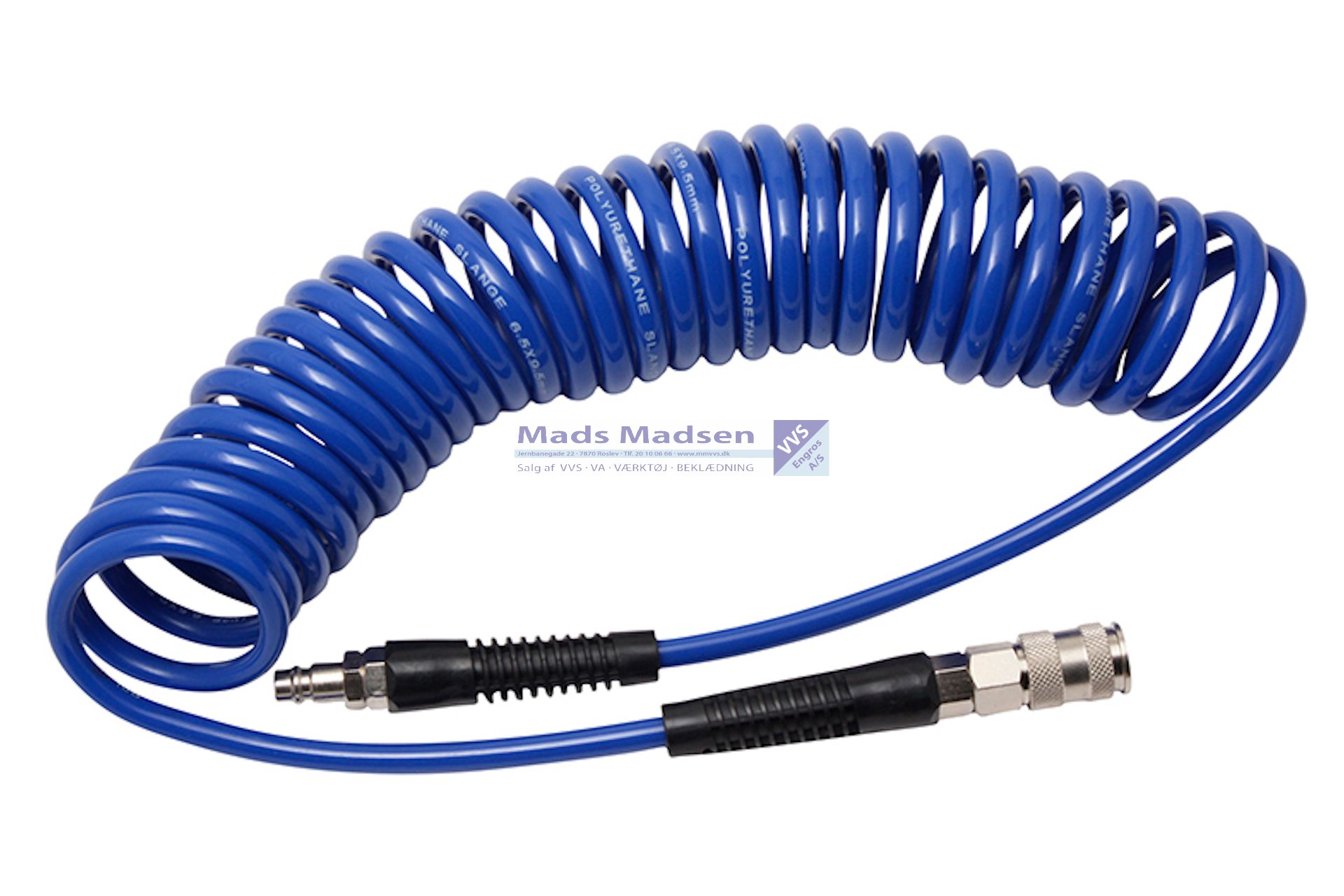 Flair Spiralslange PU m/ kobling og nippel 852150 10 mtr.