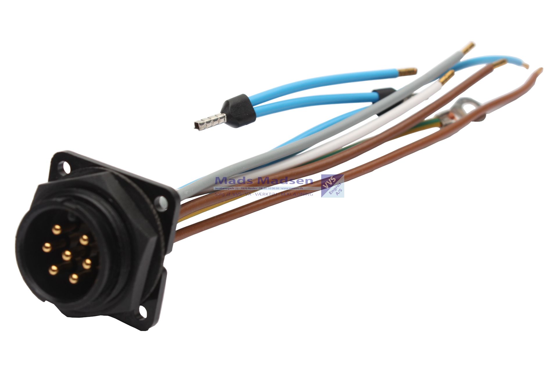 Vølund stik højspænding m/ledninger t/ NY.model og GL.model (sort)  f/PB12-PB20-PB30 060053