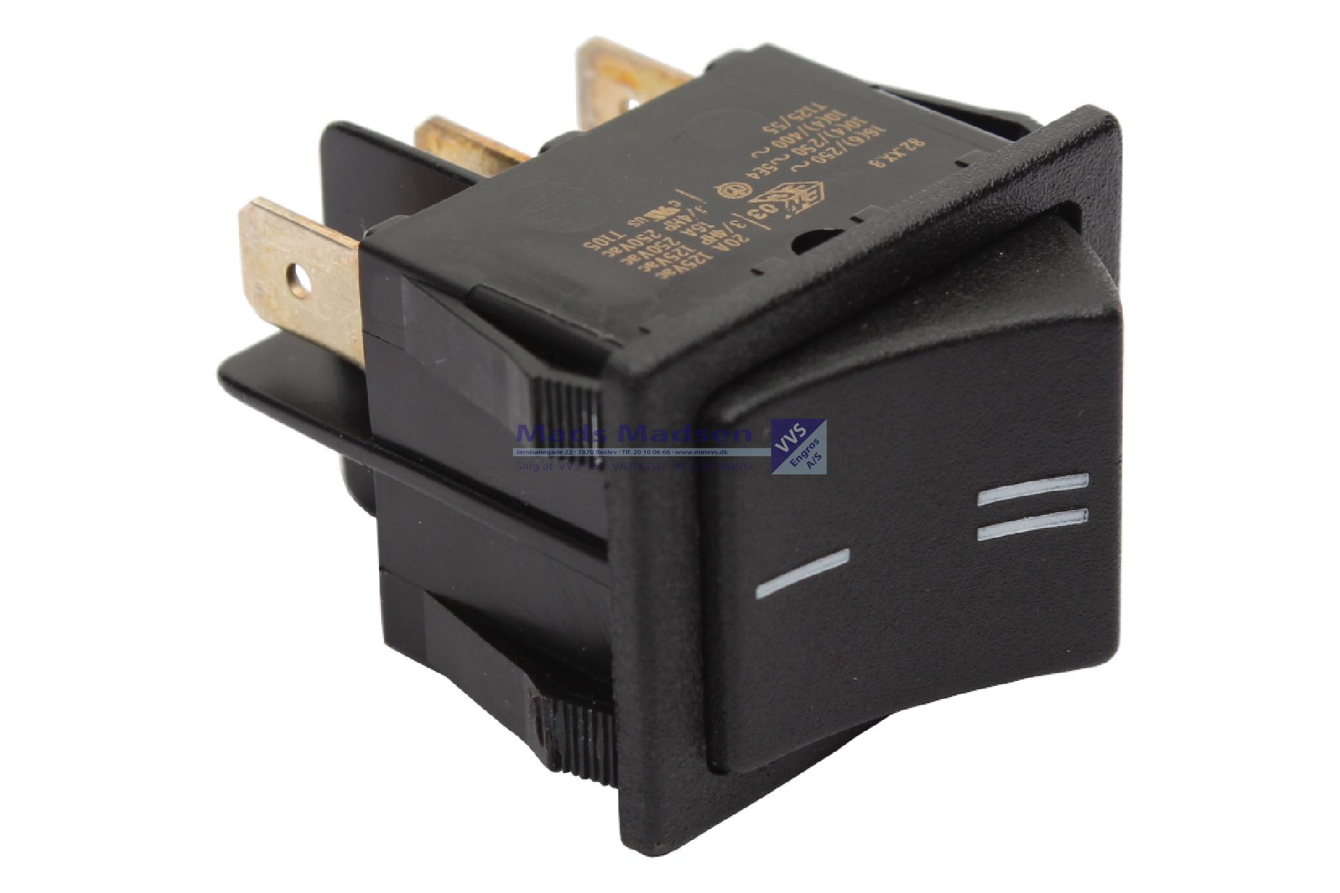 Vølund omskifter/kontakt QMC m/lys og pumpesymbol 718251