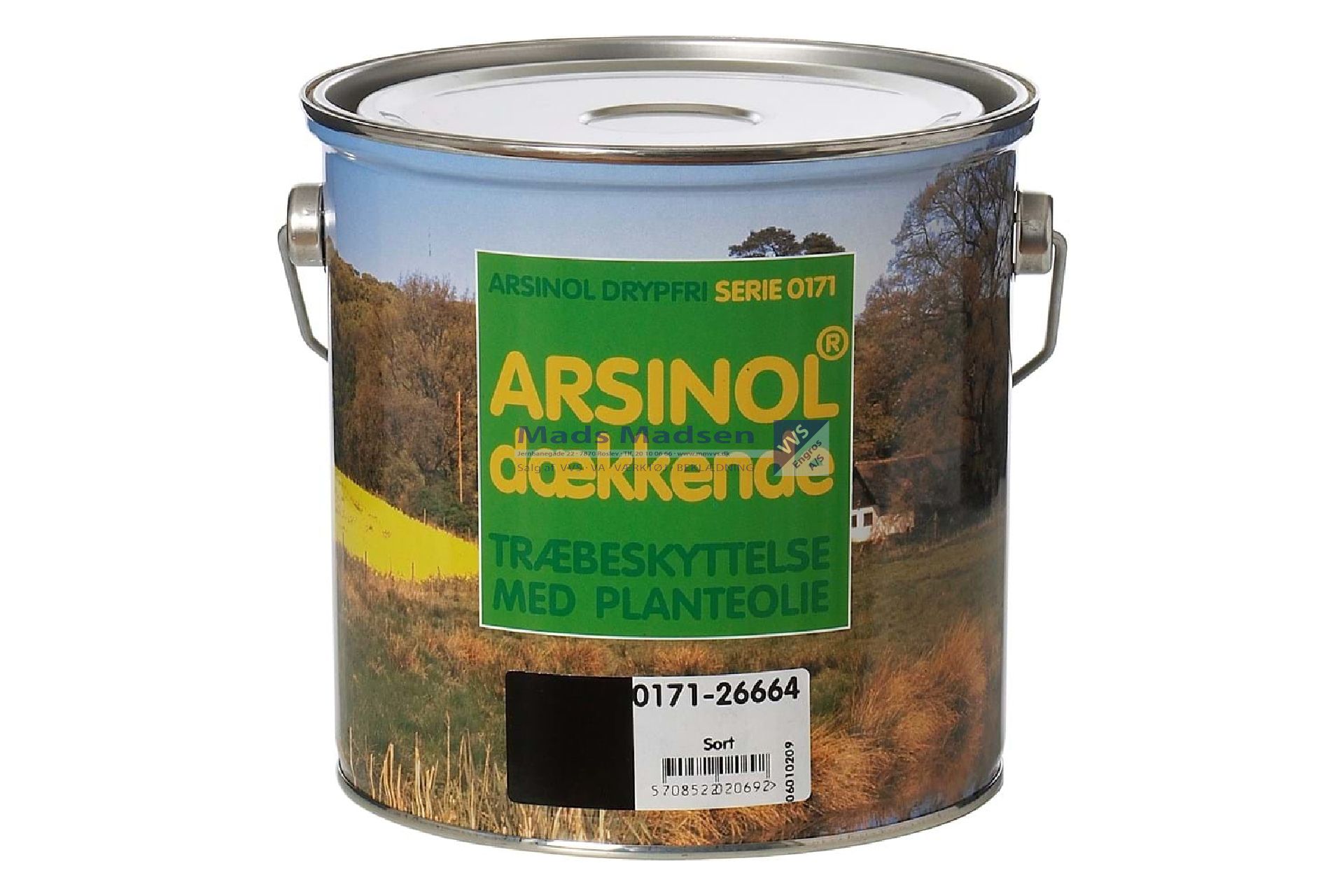 ARSINOL Dækkende 26671 Hvid RAL 9010 (træ udendørs) á 2,5 ltr. - Billede 2