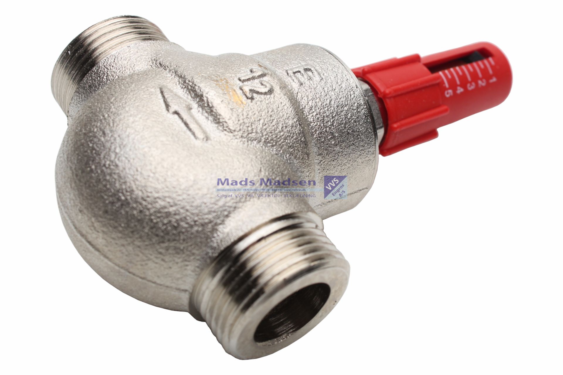 1/2" Herz overstrømsventil Ligeløbende AVDO 4004-31